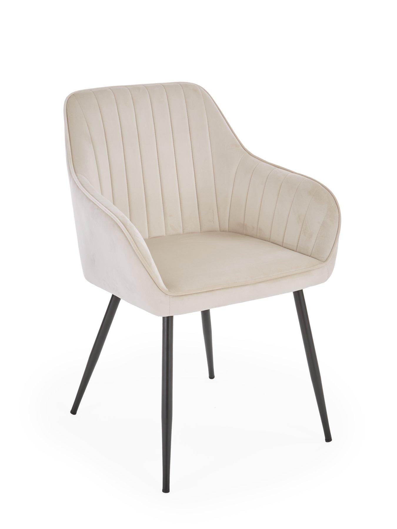Image 4 of 7 of Very Home Alisha Pair of Fabric&nbsp;Dining Chairs - Natural&nbsp;- FSC&reg; Certified