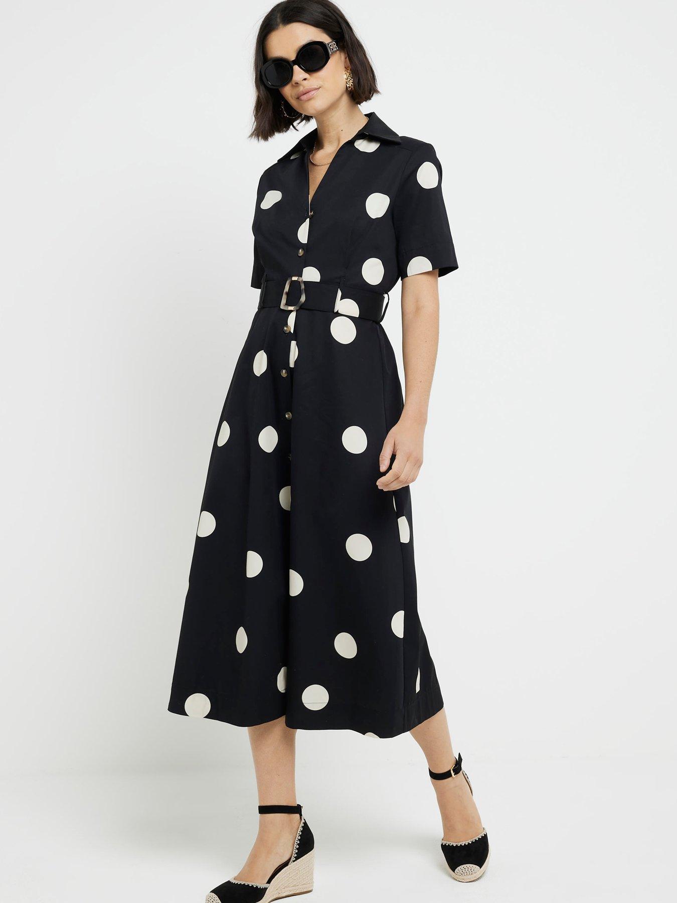 Polka shirt dress on sale