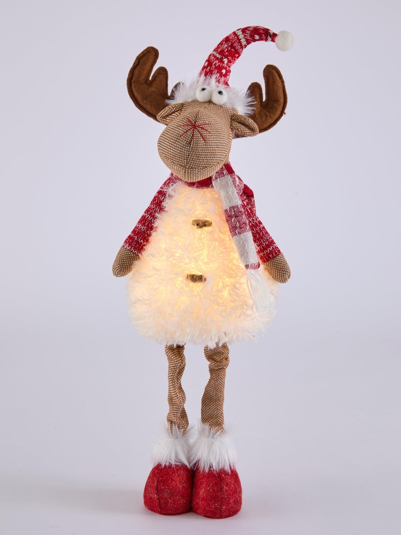 Image 2 of 5 of Very Home 26 inch&nbsp;Standing Reindeer with Light Up Tummy Christmas Decoration