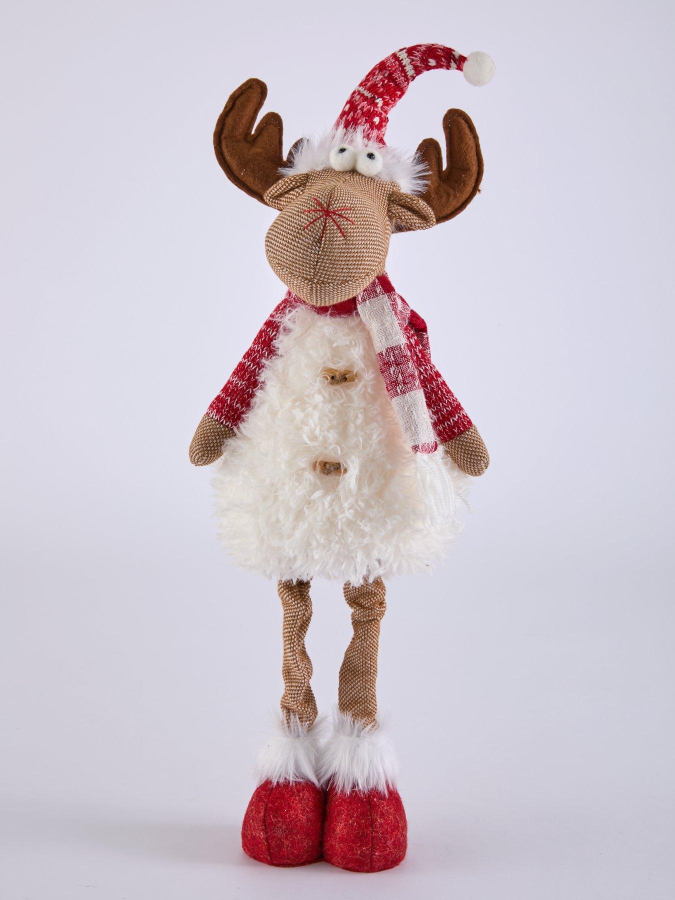 Image 3 of 5 of Very Home 26 inch&nbsp;Standing Reindeer with Light Up Tummy Christmas Decoration