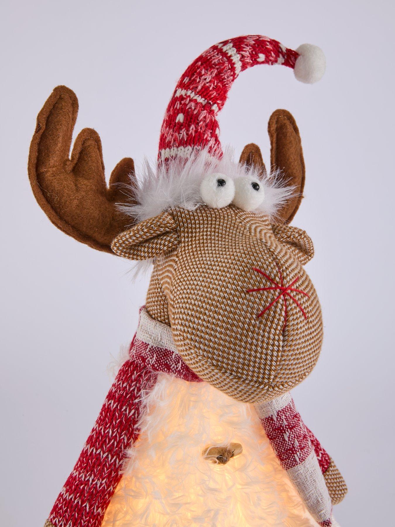 Image 5 of 5 of Very Home 26 inch&nbsp;Standing Reindeer with Light Up Tummy Christmas Decoration