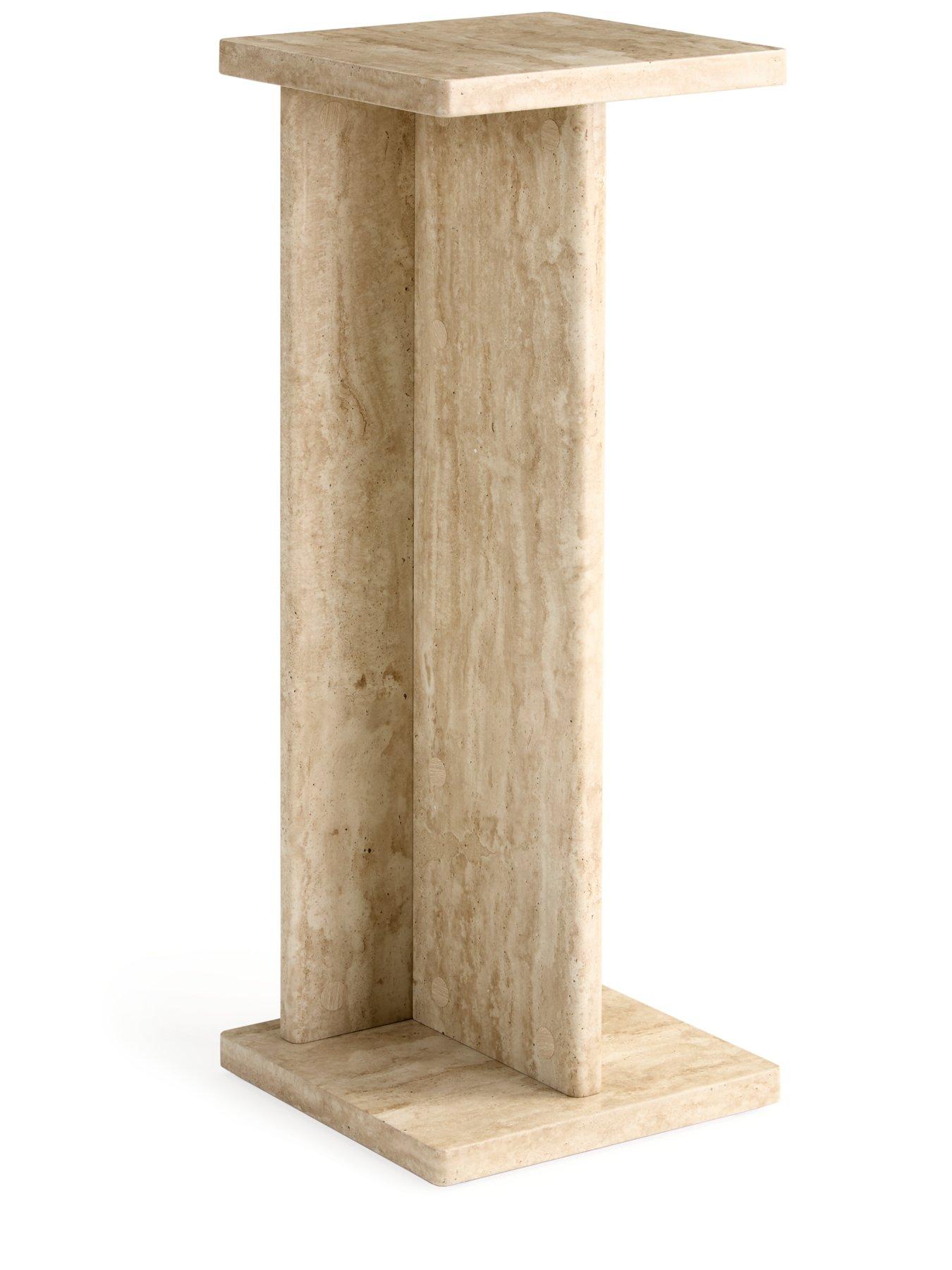 Image 3 of 7 of Very Home Bloc Stone Effect Pedestal Table&nbsp;- FSC&reg; Certified