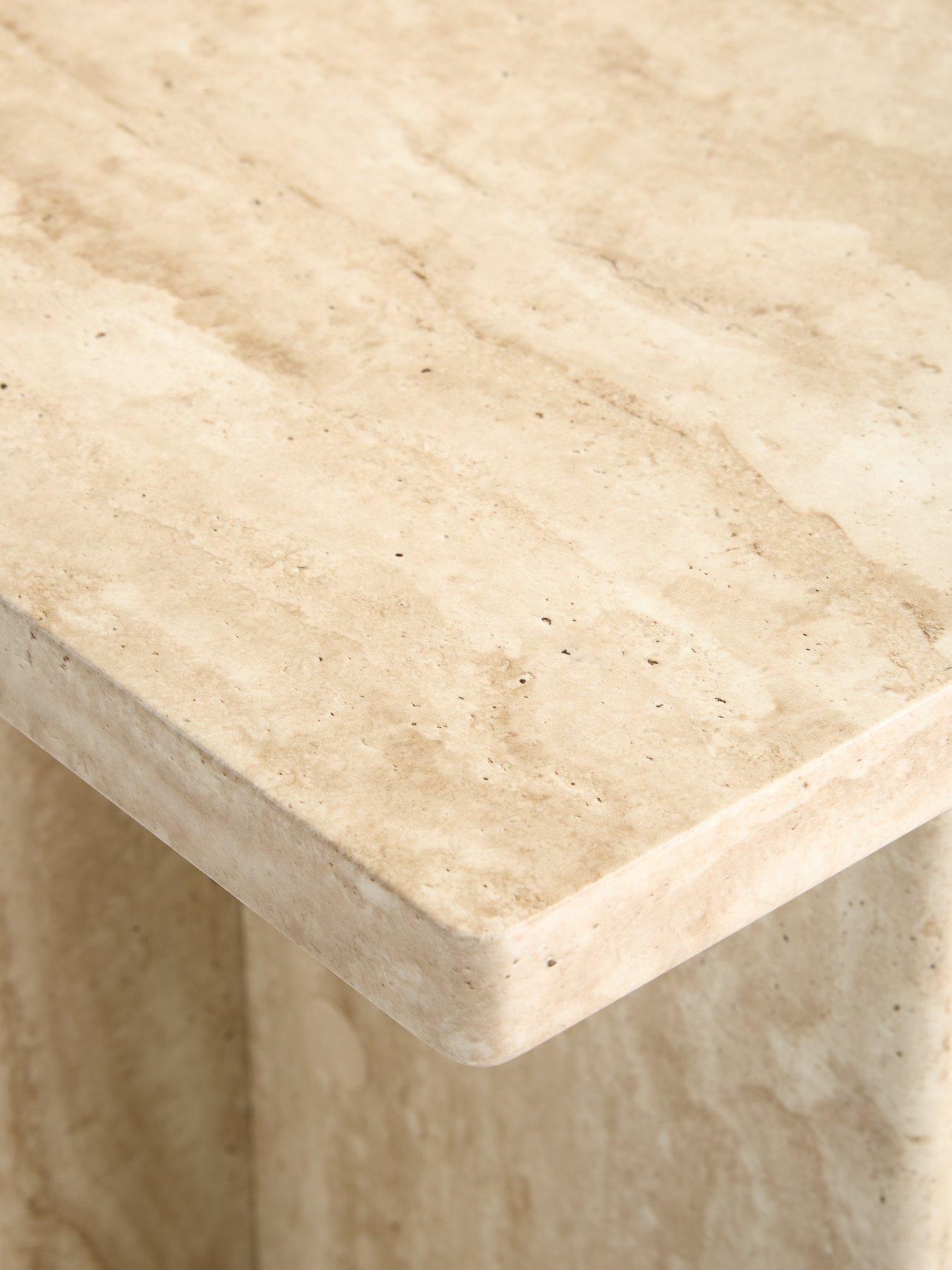 Image 4 of 7 of Very Home Bloc Stone Effect Pedestal Table&nbsp;- FSC&reg; Certified