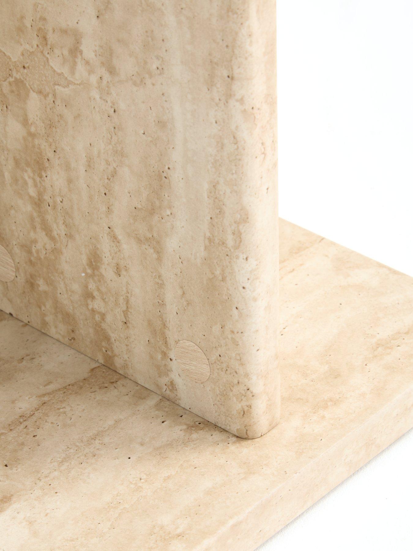 Image 6 of 7 of Very Home Bloc Stone Effect Pedestal Table&nbsp;- FSC&reg; Certified