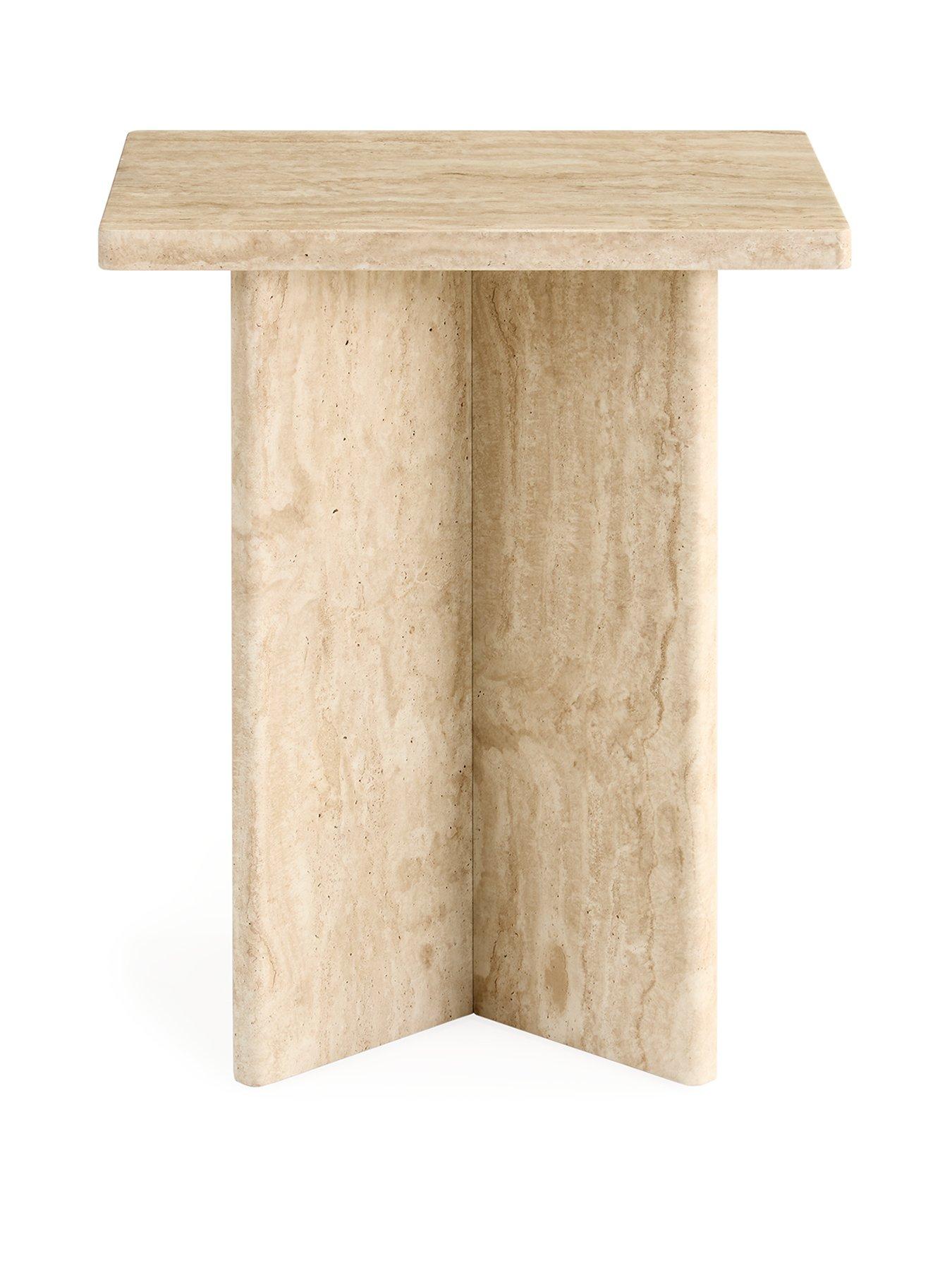 Image 2 of 7 of Very Home Bloc Stone Effect&nbsp;Side Table&nbsp;- FSC&reg;&nbsp;Certified
