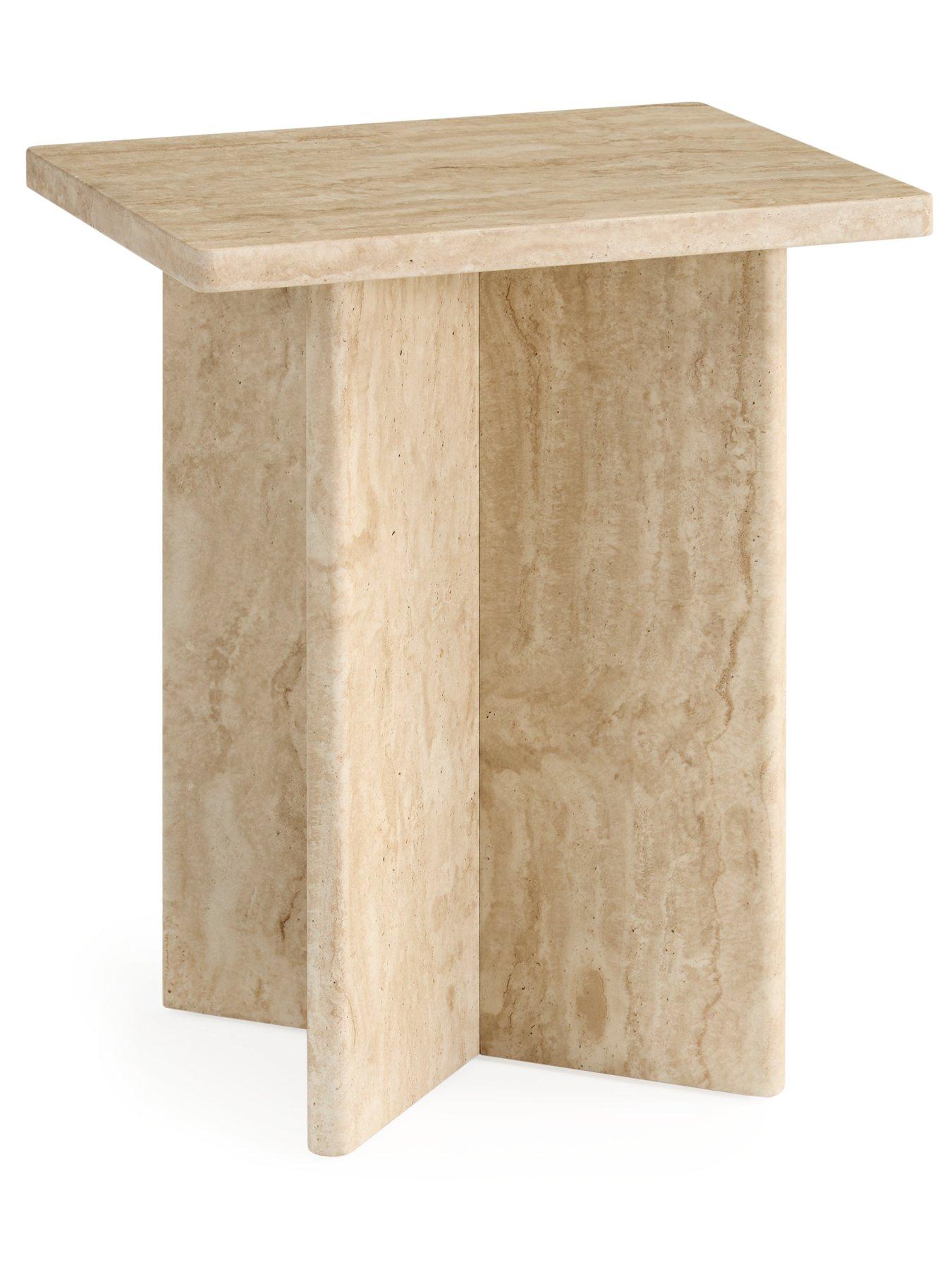 Image 3 of 7 of Very Home Bloc Stone Effect&nbsp;Side Table&nbsp;- FSC&reg;&nbsp;Certified