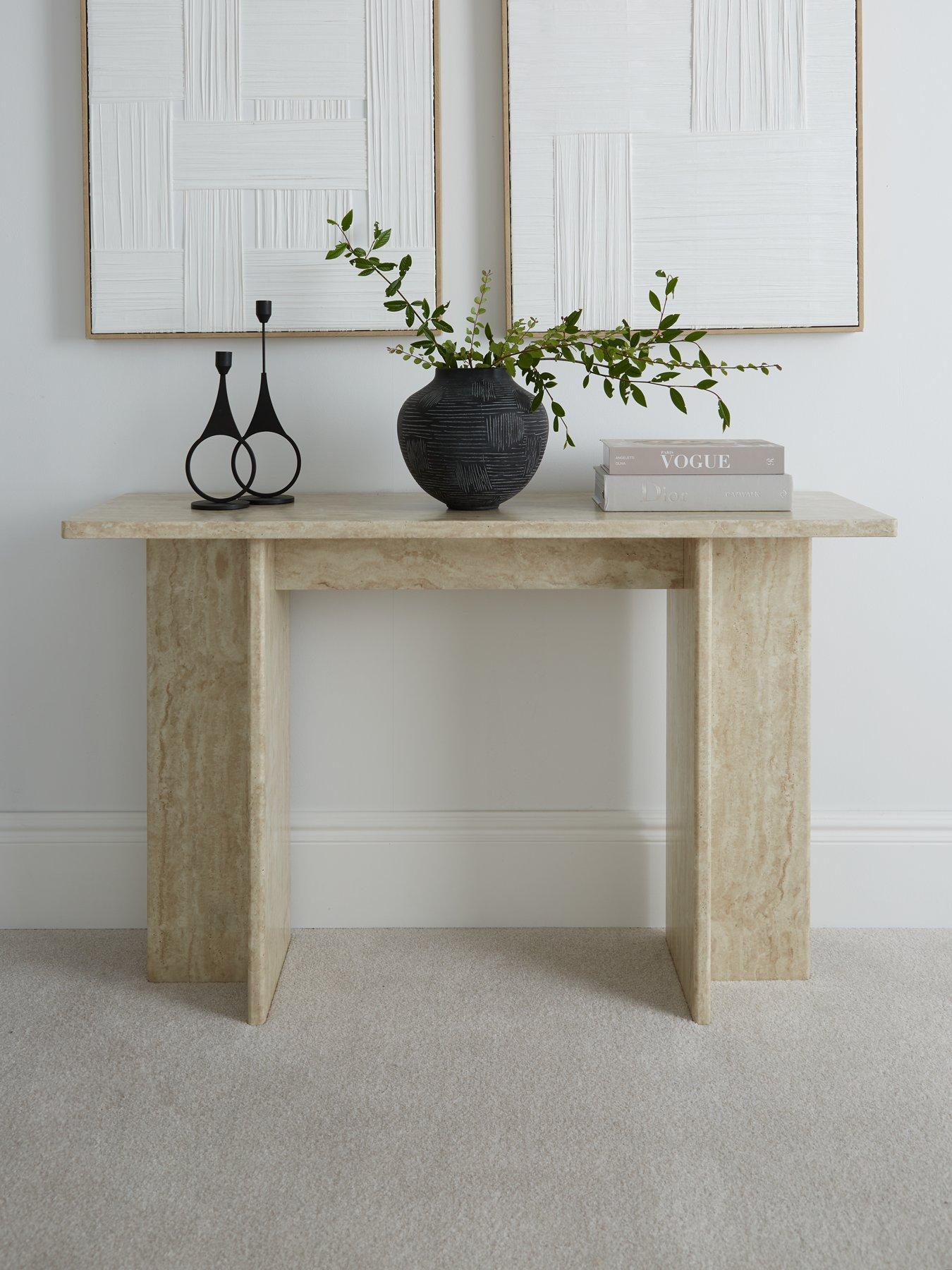 undefined Bloc Stone Effect Console Table - FSC® Certified