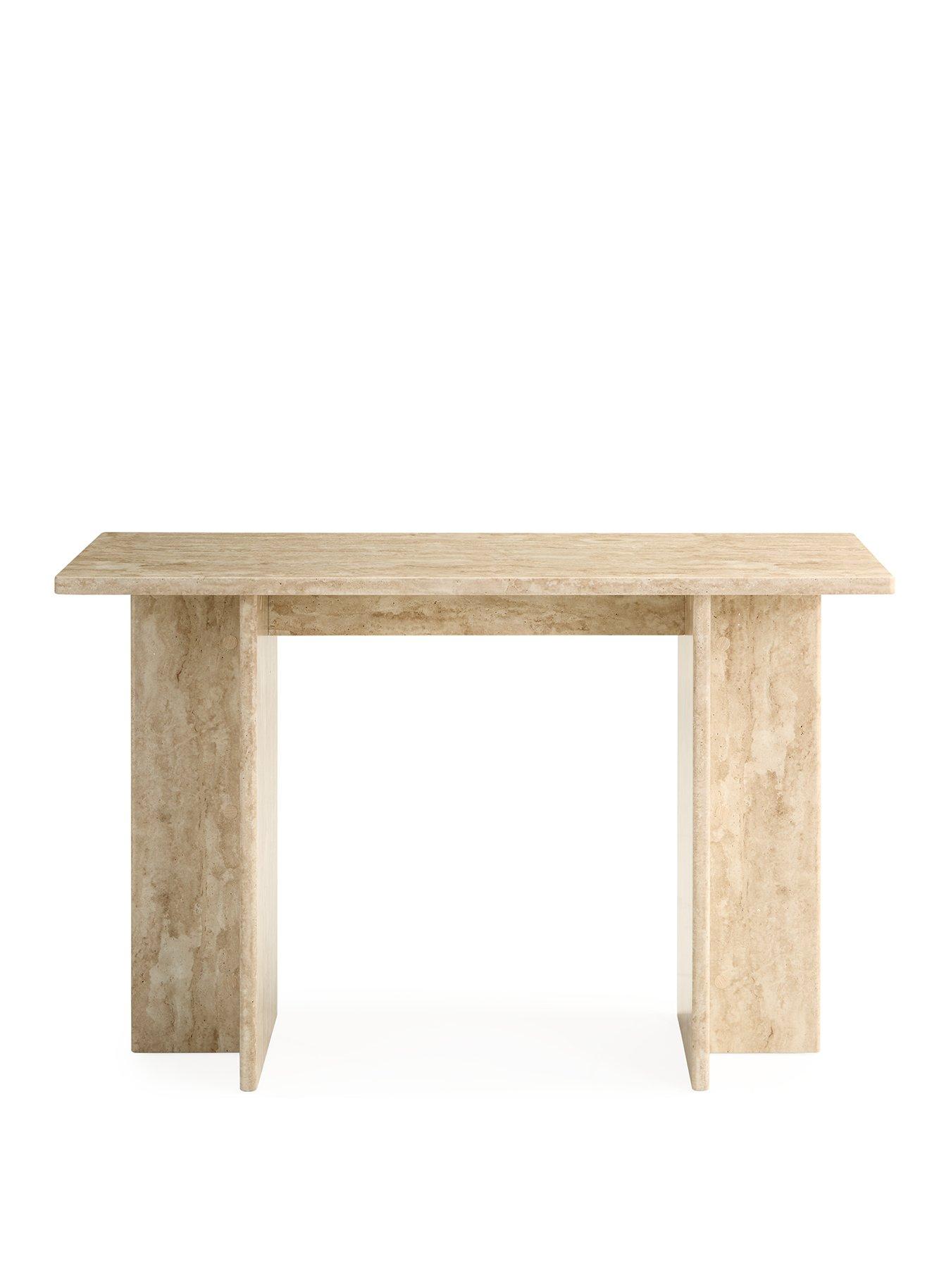 Image 2 of 7 of The Very Collection Bloc Stone Effect&nbsp;Console Table&nbsp;- FSC&reg; Certified
