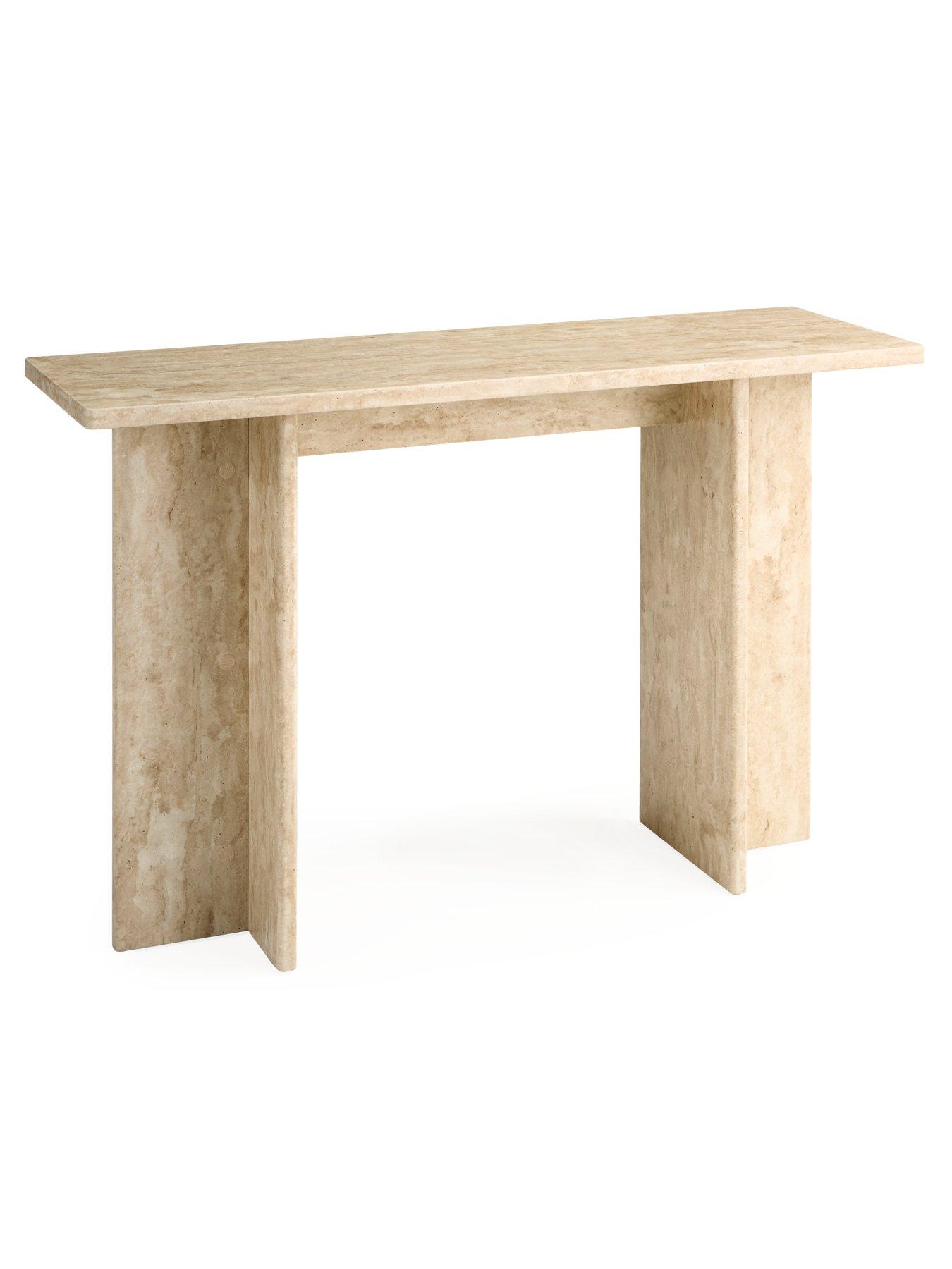 Image 3 of 7 of The Very Collection Bloc Stone Effect&nbsp;Console Table&nbsp;- FSC&reg; Certified
