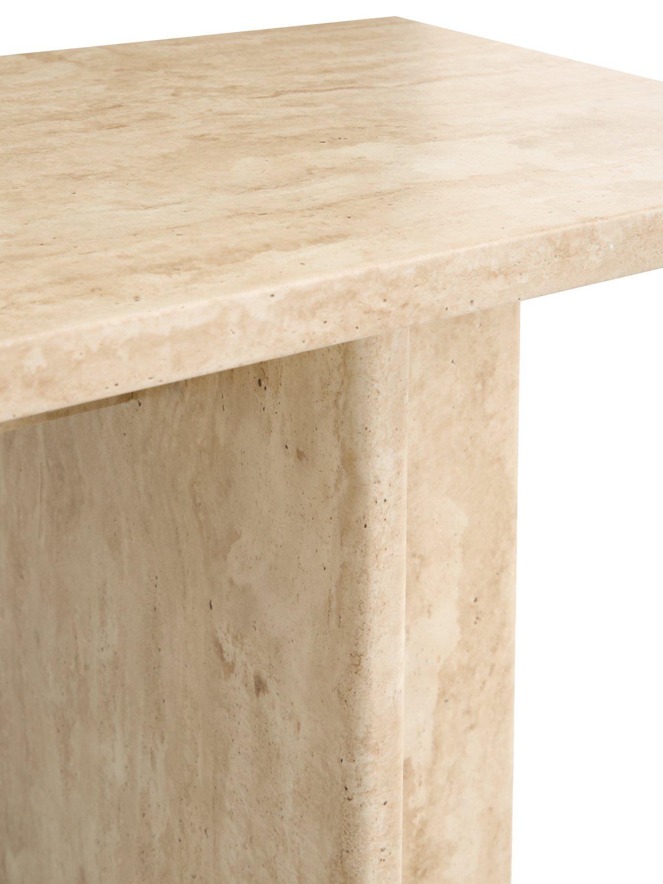 Image 6 of 7 of The Very Collection Bloc Stone Effect&nbsp;Console Table&nbsp;- FSC&reg; Certified