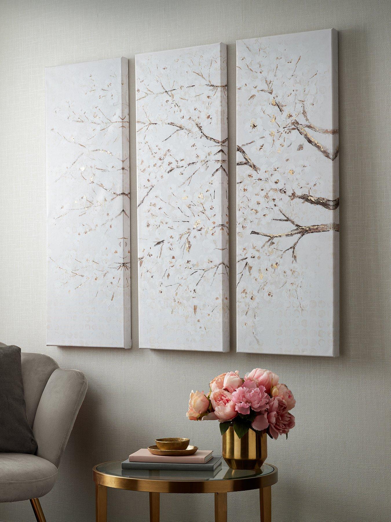 Image 1 of 3 of Art For The Home Blossom Tree Trail Set Of 3 Canvases