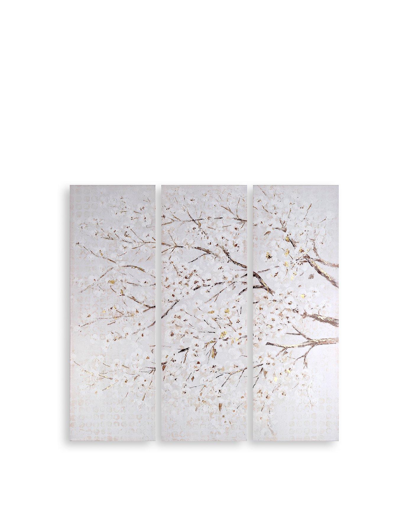 Image 2 of 3 of Art For The Home Blossom Tree Trail Set Of 3 Canvases
