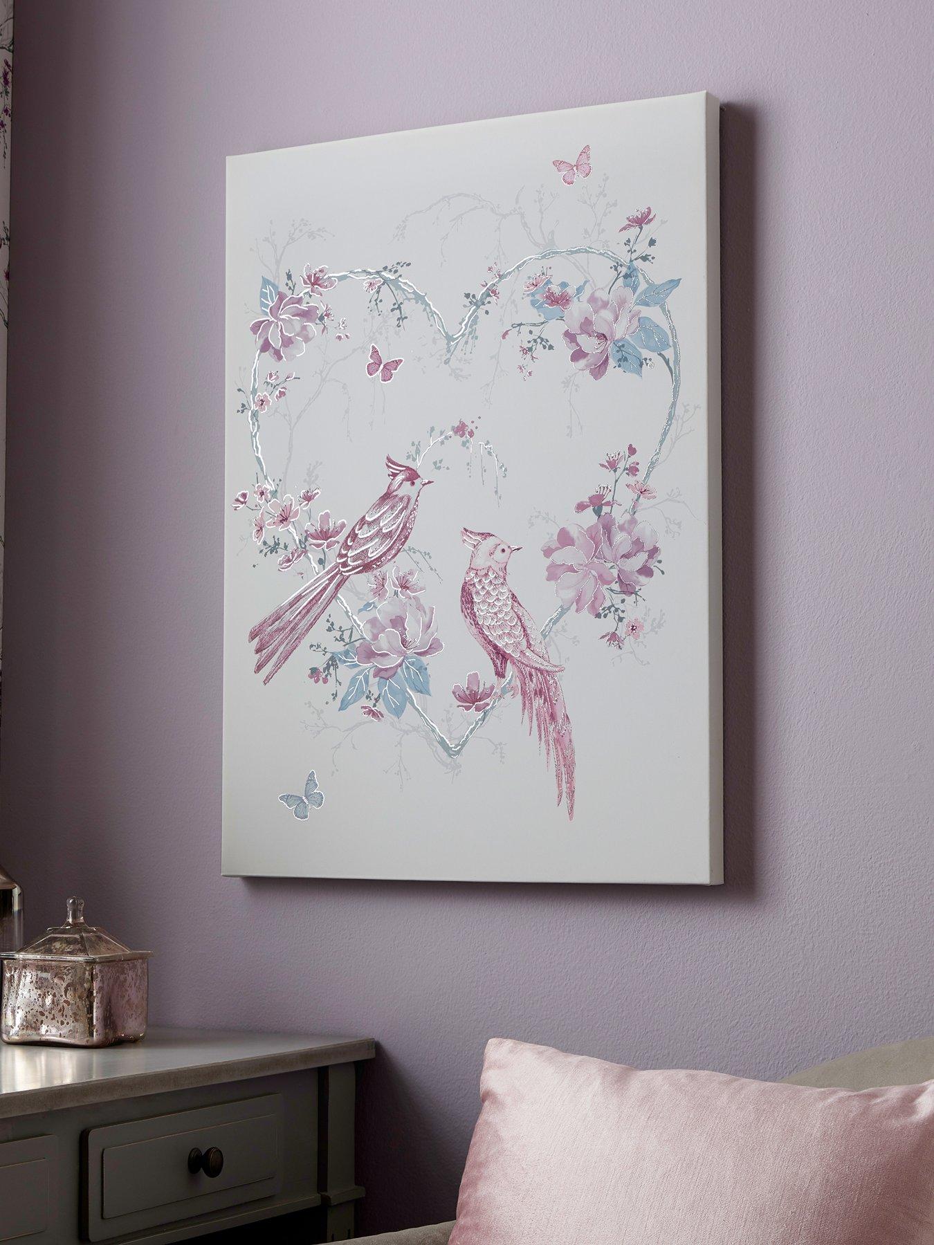 undefined Elegant Songbird Canvas With Metallic Foil A &  Glitter