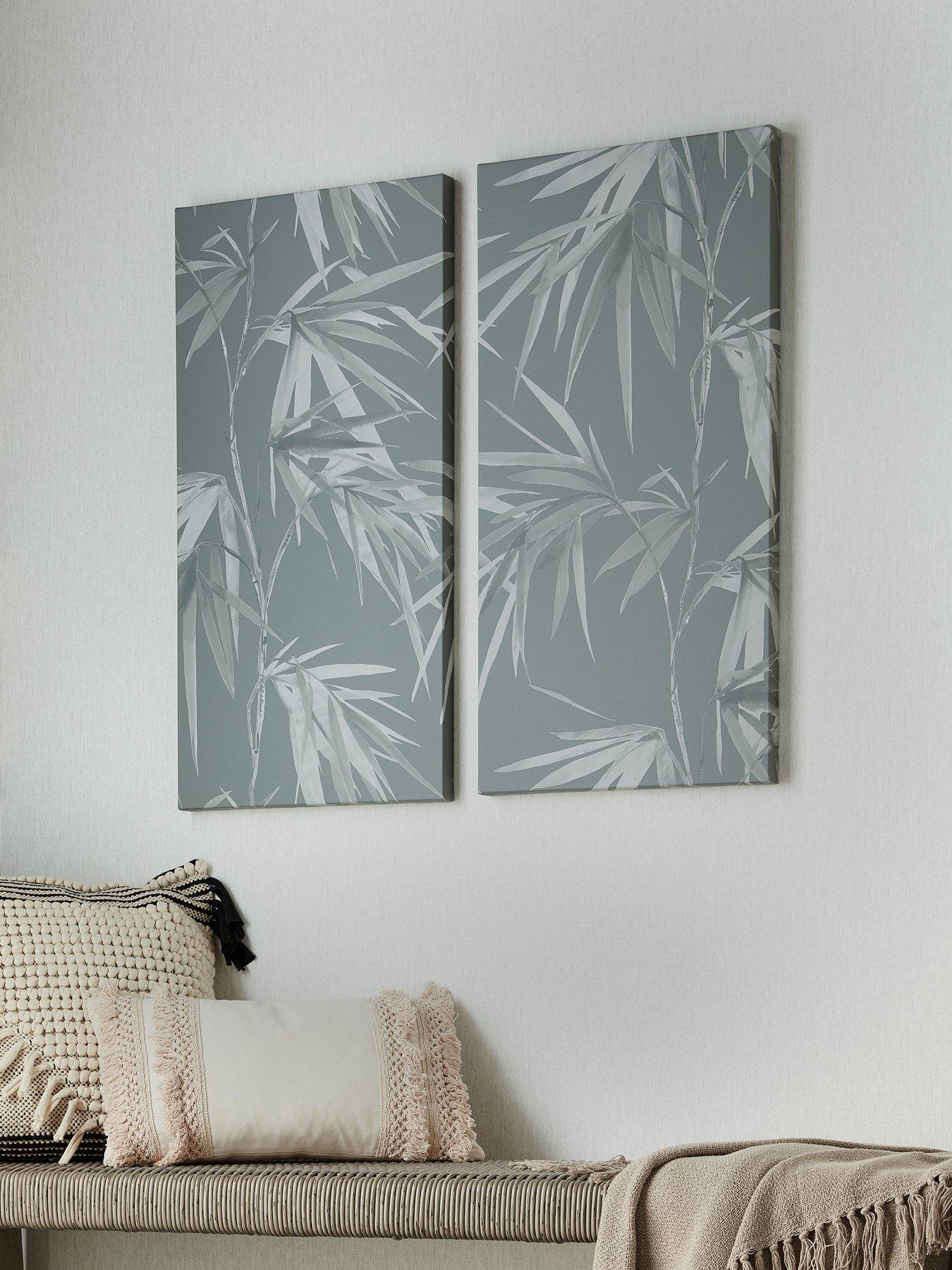 undefined Bamboo Blooms Set Of 2 Canvases
