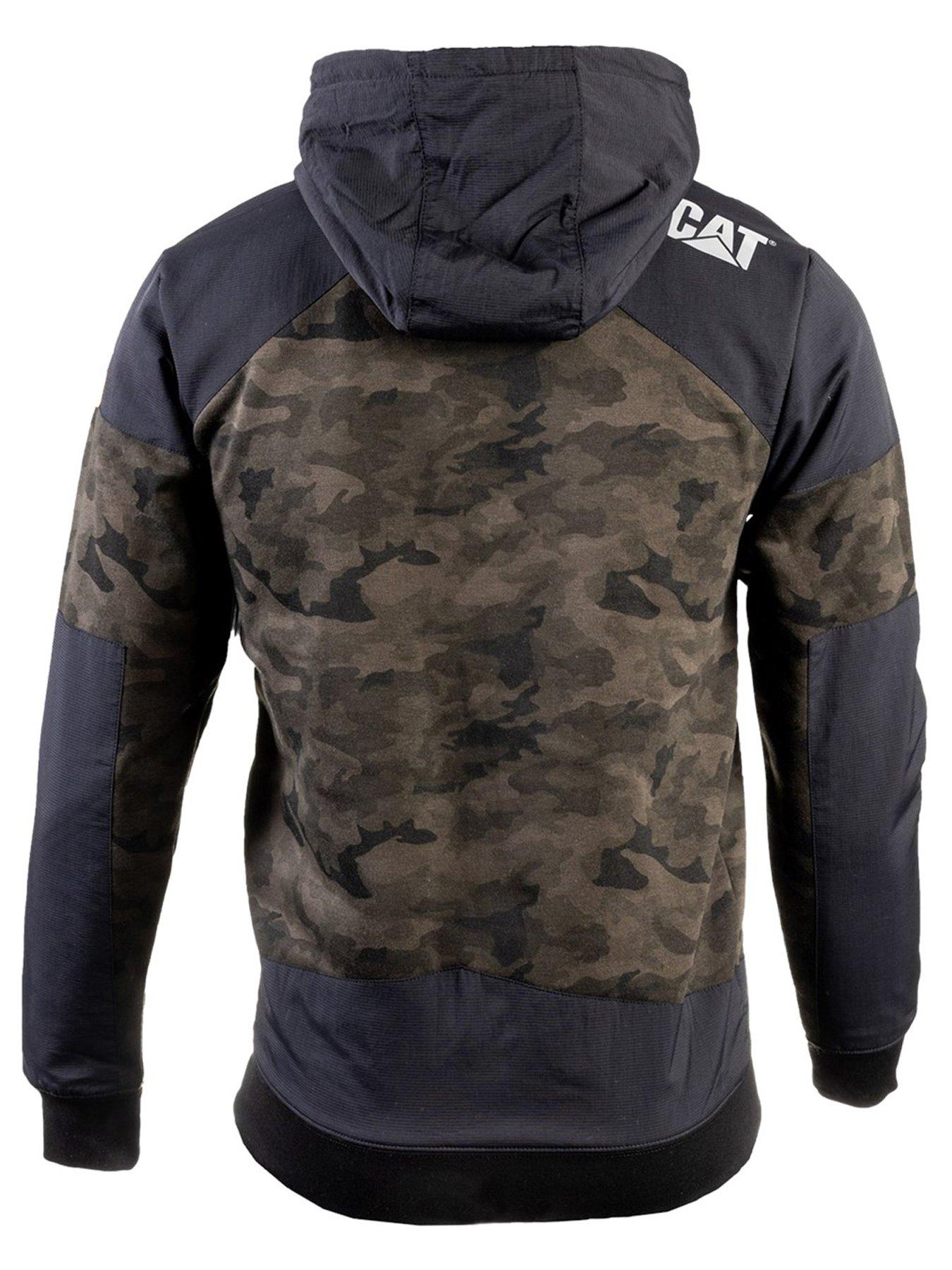 CAT Trades Zip Through Hoodie Green Very