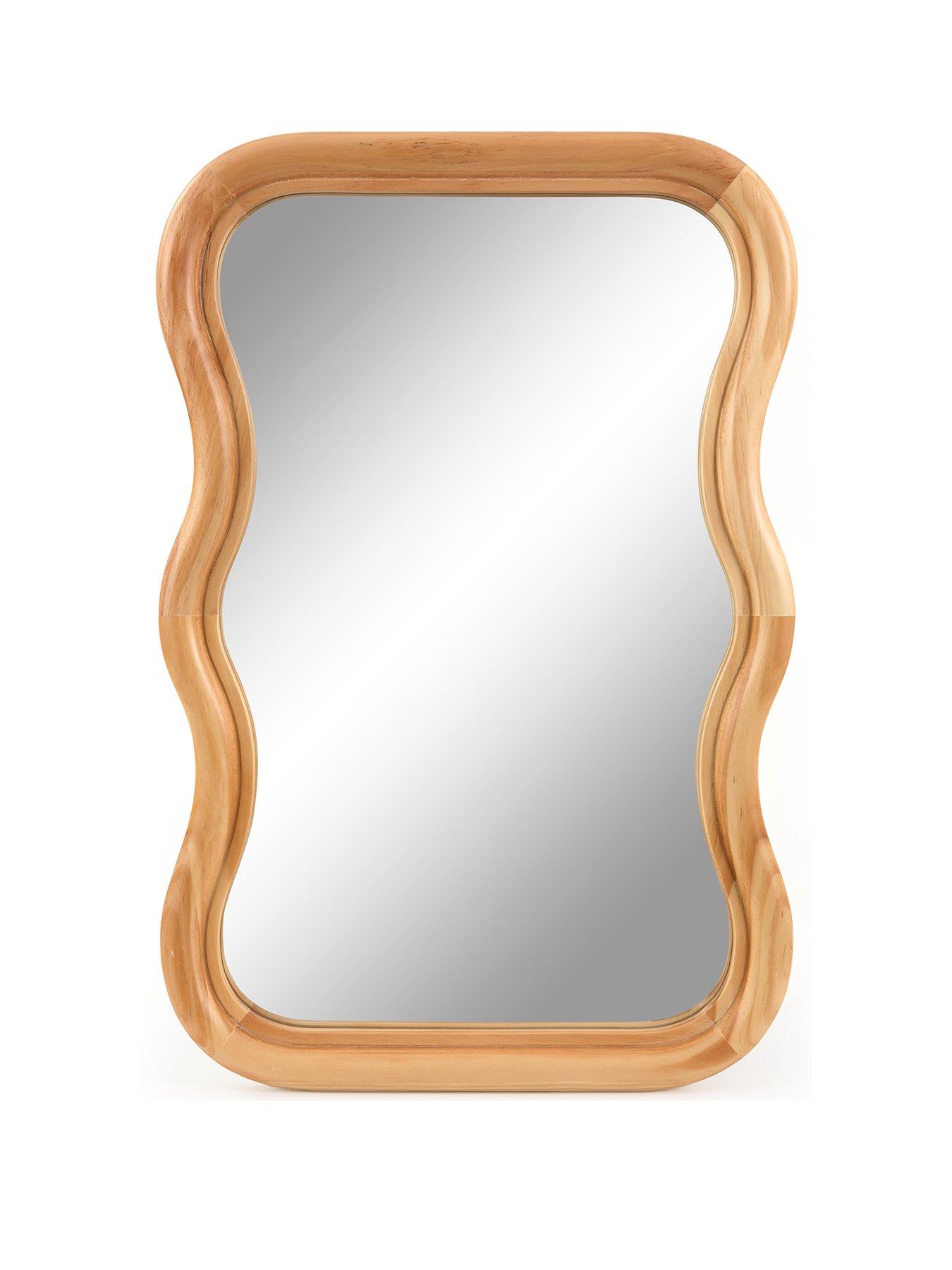 Image 2 of 4 of The Very Collection Wiggle Wooden Mirror 60x40cm