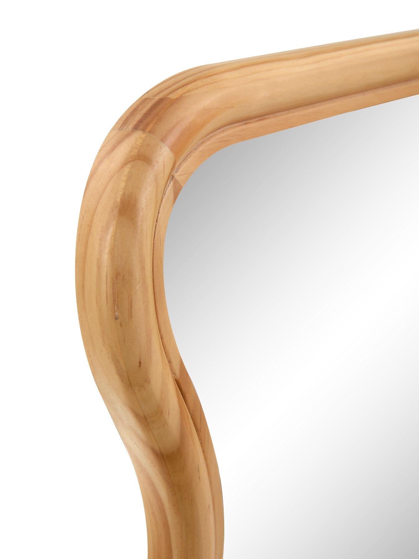 Image 4 of 4 of The Very Collection Wiggle Wooden Mirror 60x40cm
