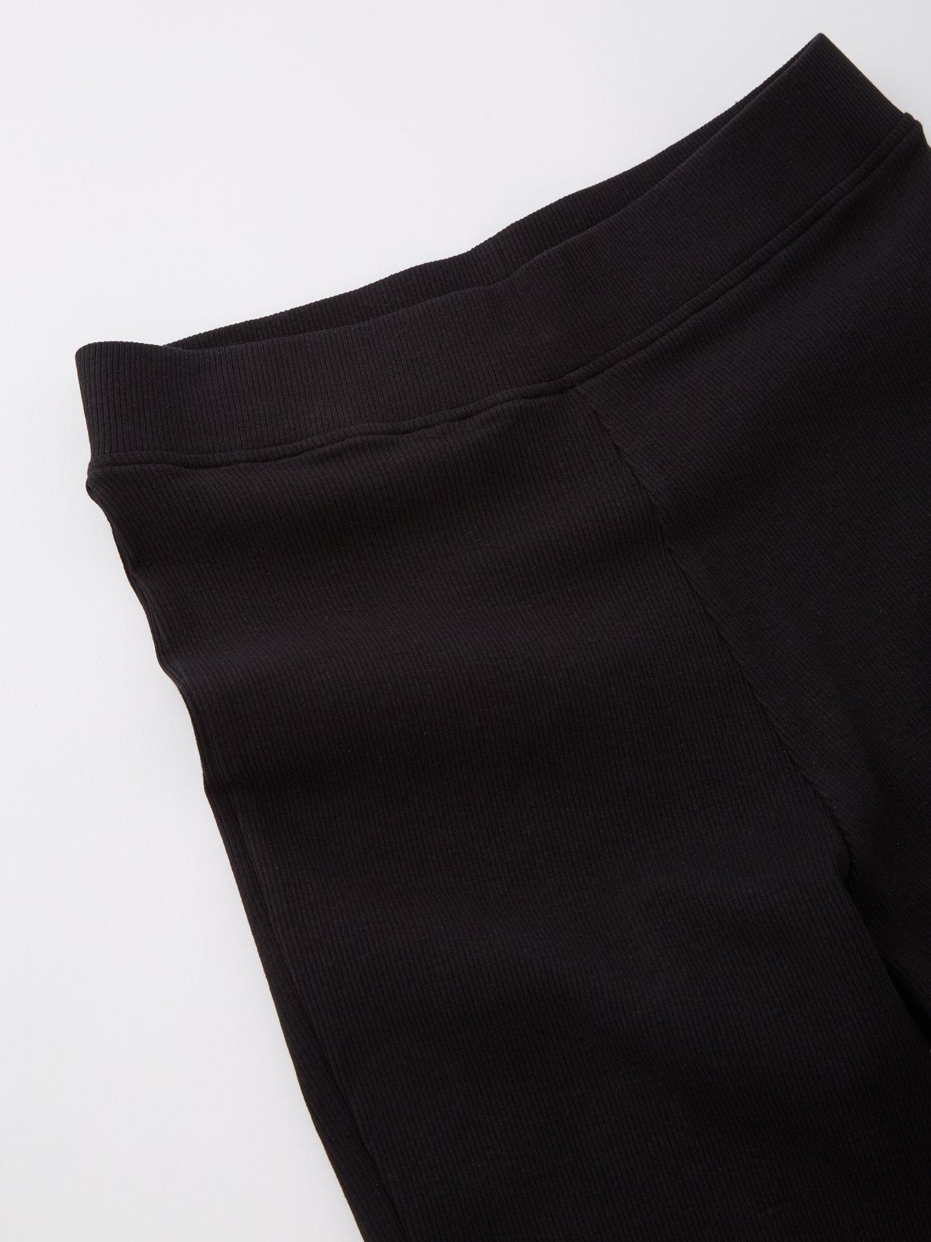Image 3 of 4 of The Very Collection Girls Black Ribbed Flare Basic