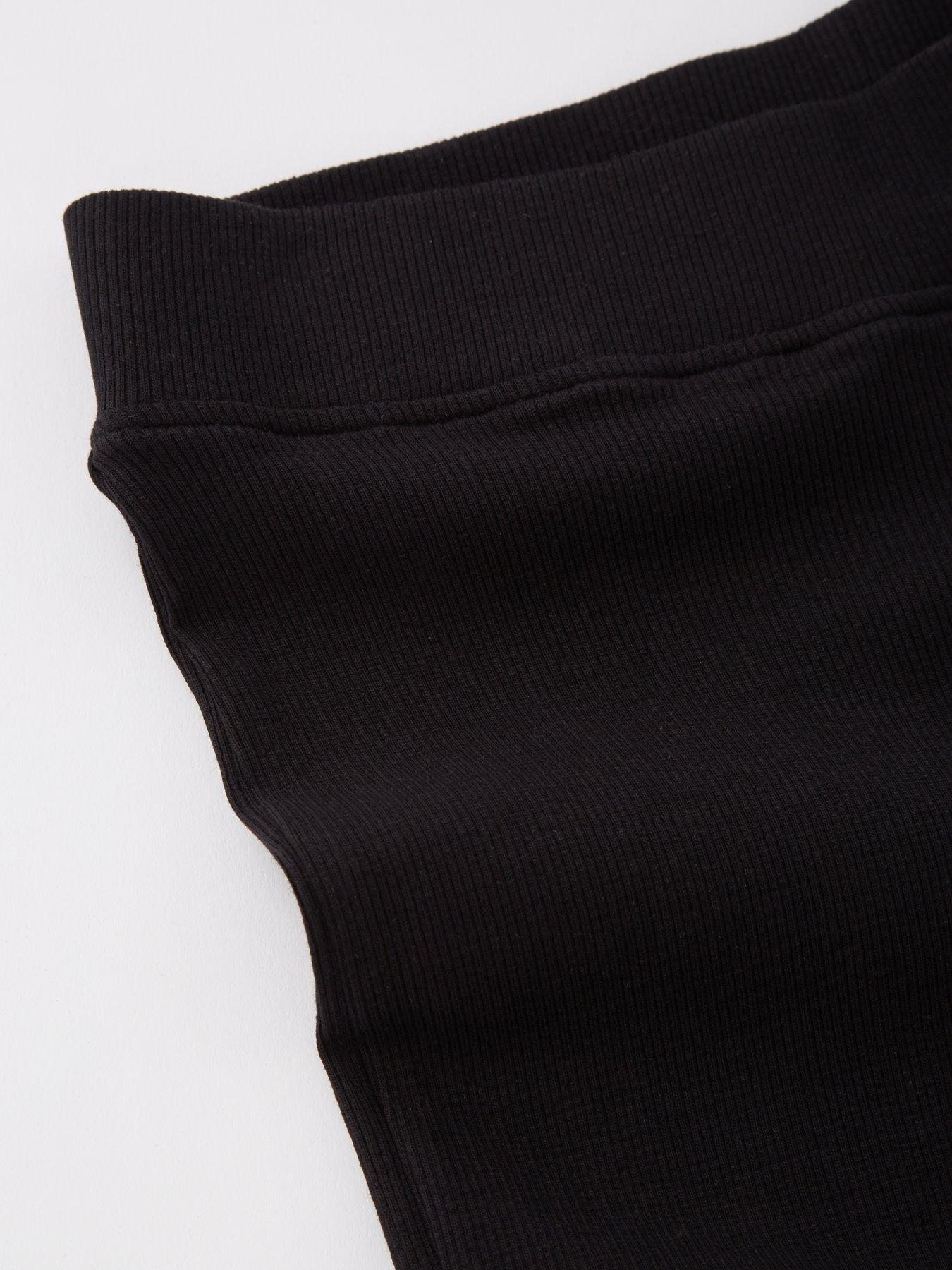 Image 4 of 4 of The Very Collection Girls Black Ribbed Flare Basic