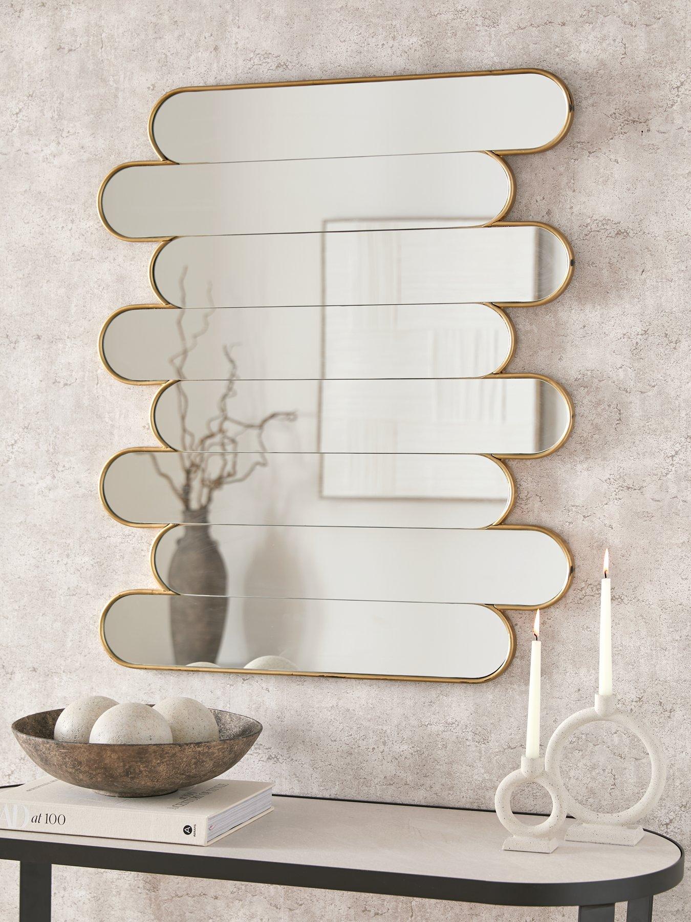 Product photograph of Michelle Keegan Home Pill Stacked Mirror 90x75cm from very.co.uk