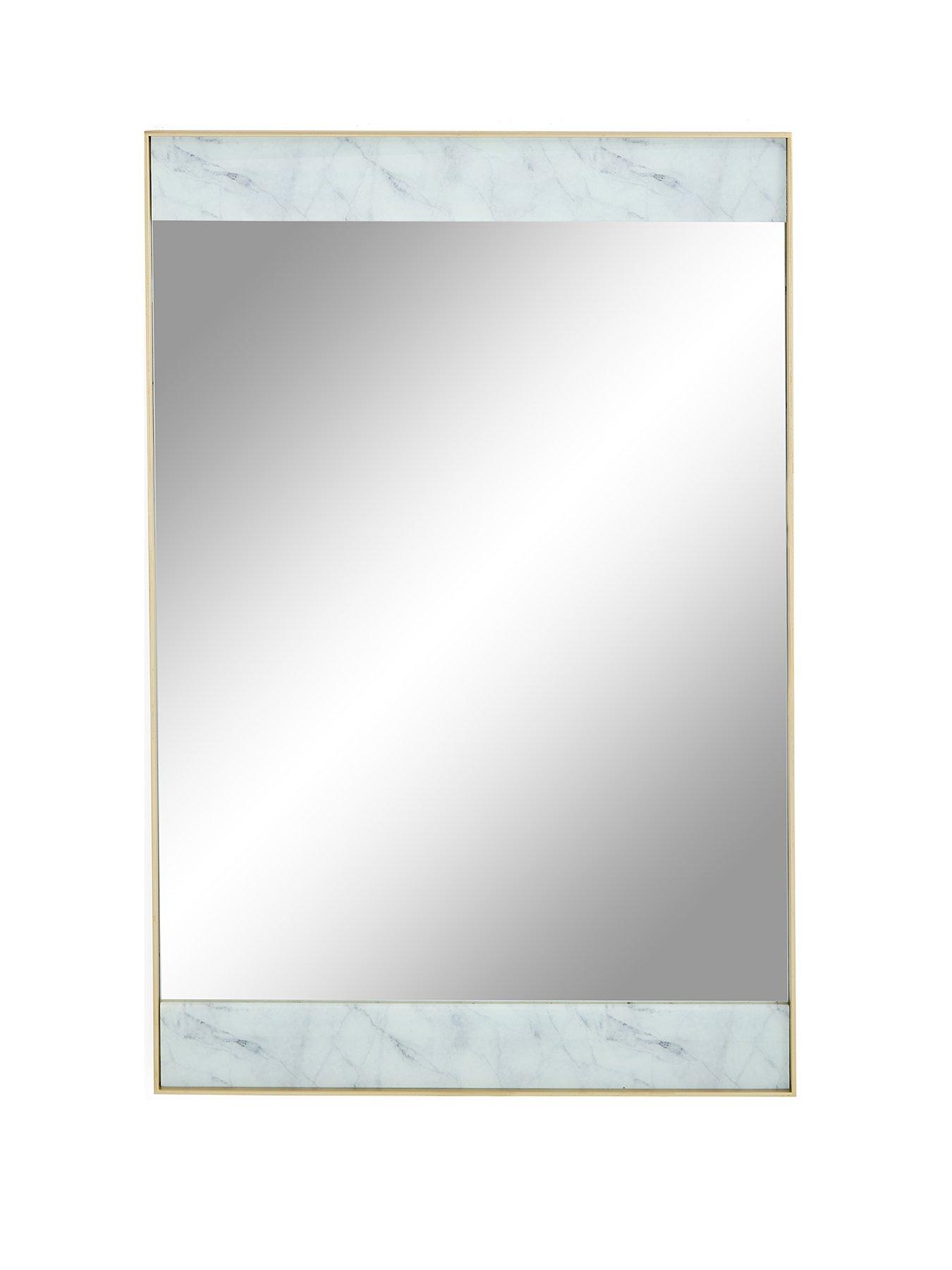 Image 2 of 5 of The Very Collection Marble/Brass Wall Mirror 91x61cm