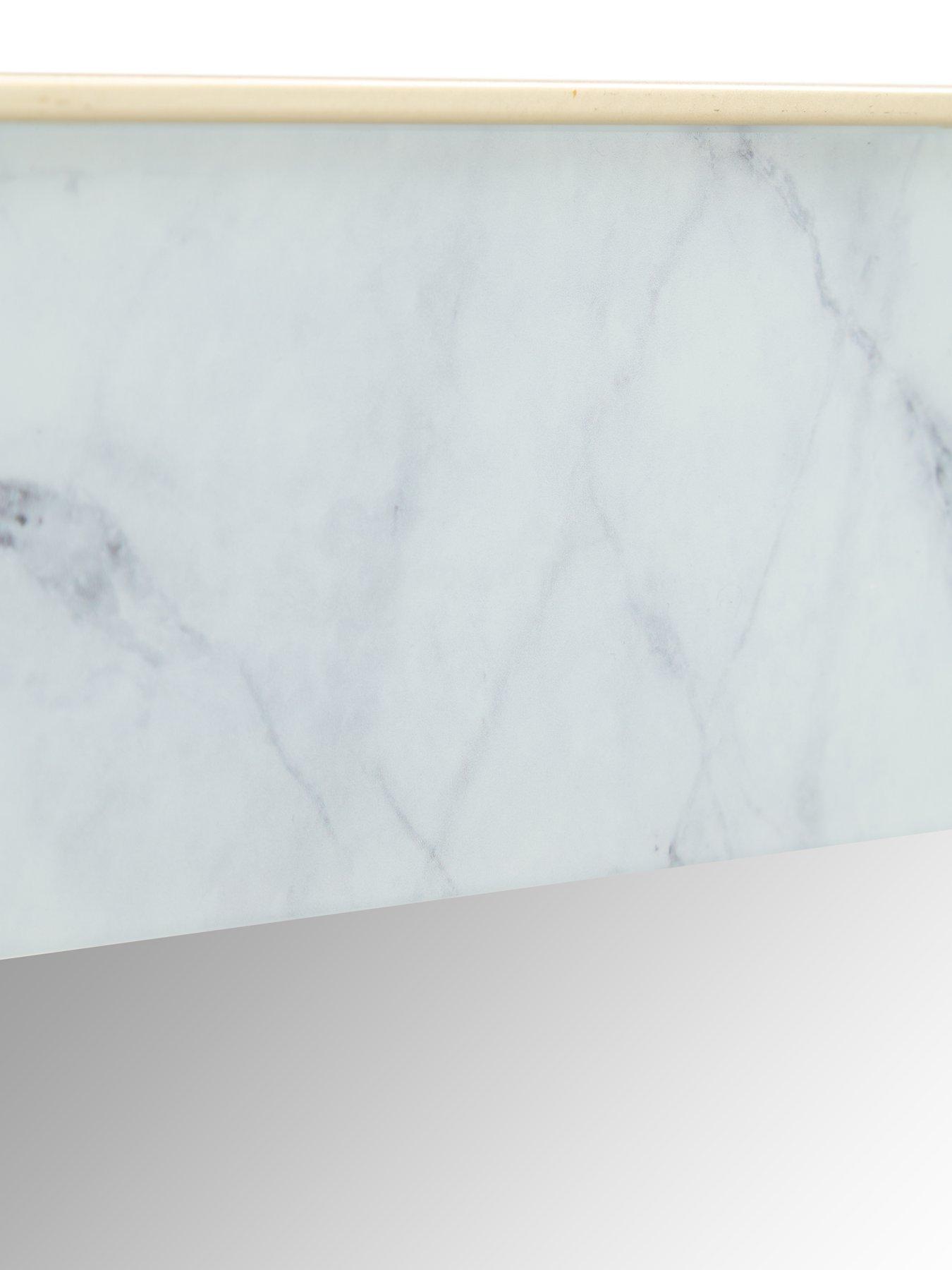 Image 4 of 5 of The Very Collection Marble/Brass Wall Mirror 91x61cm