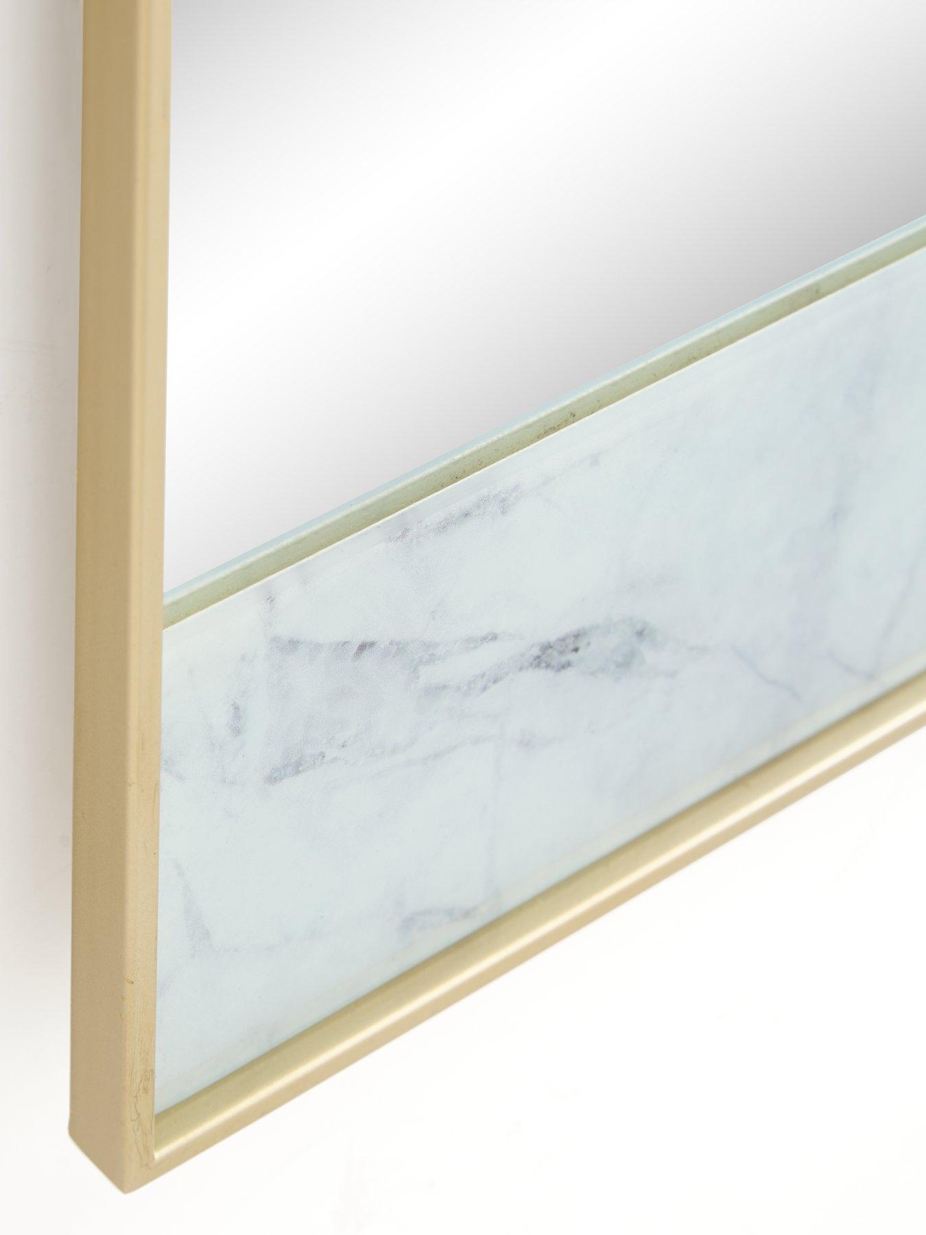 Image 5 of 5 of The Very Collection Marble/Brass Wall Mirror 91x61cm