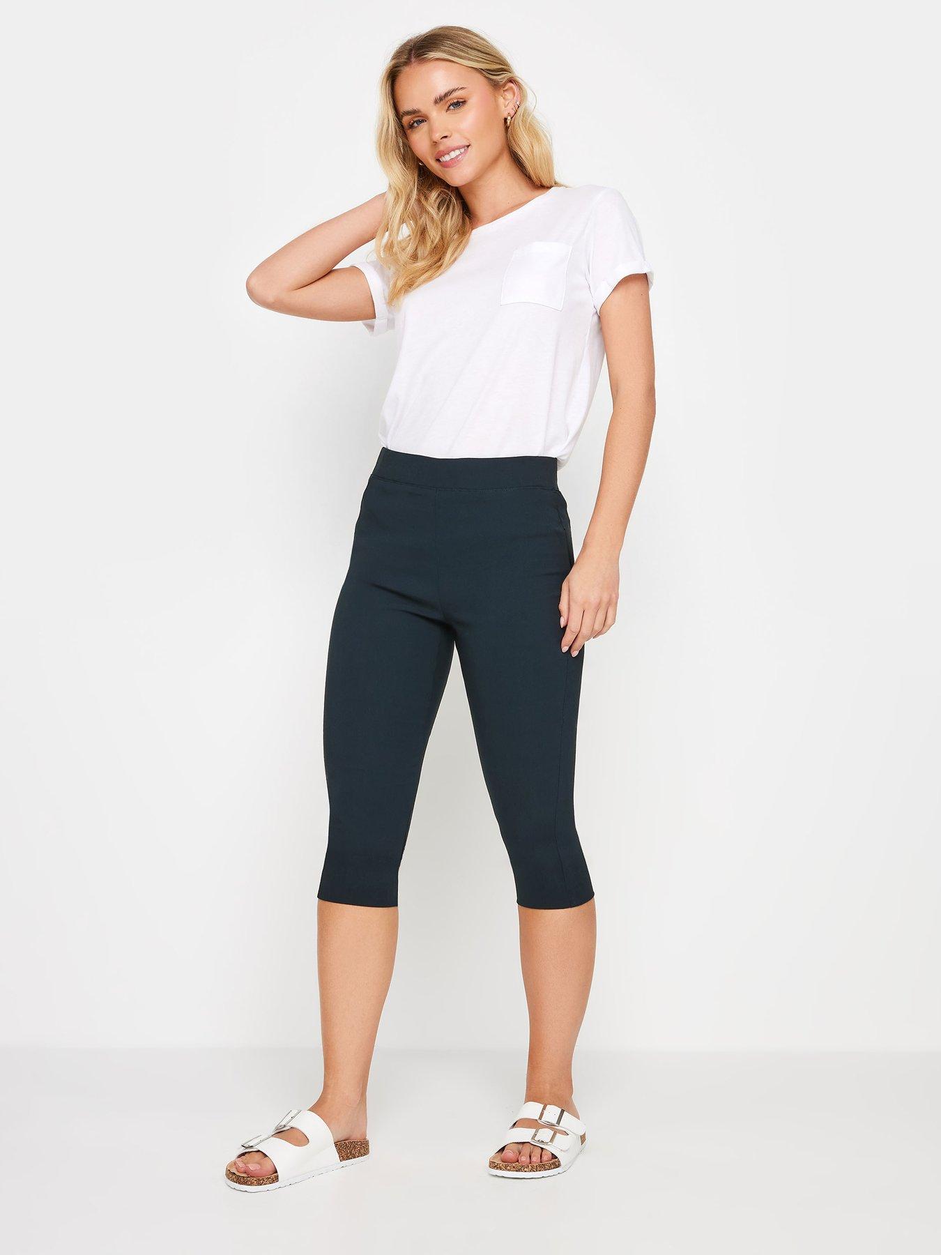 M&Co Petite Petite Navy Blue Crop Bengaline | Very.co.uk