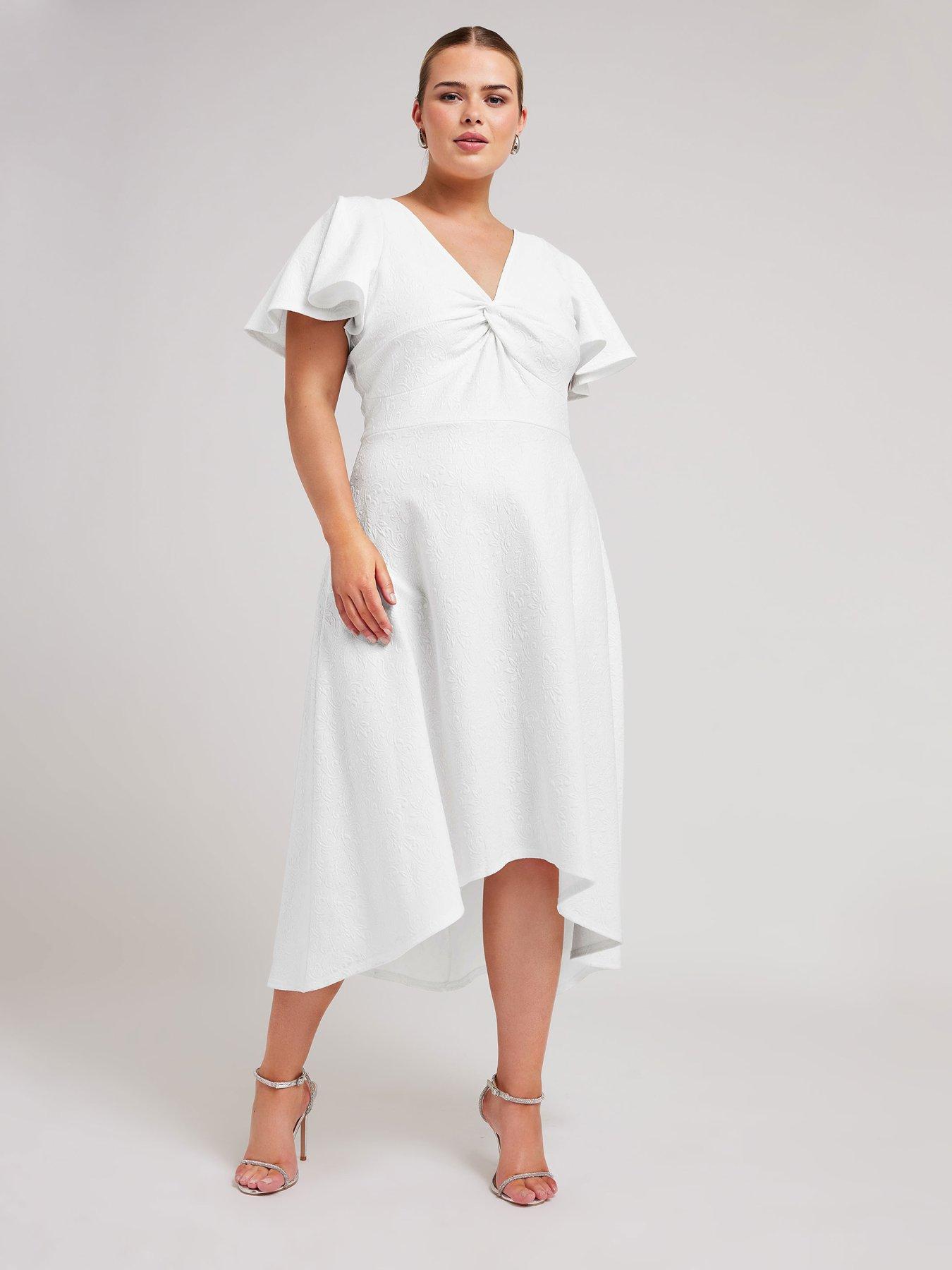 Cheap white dress plus size hotsell