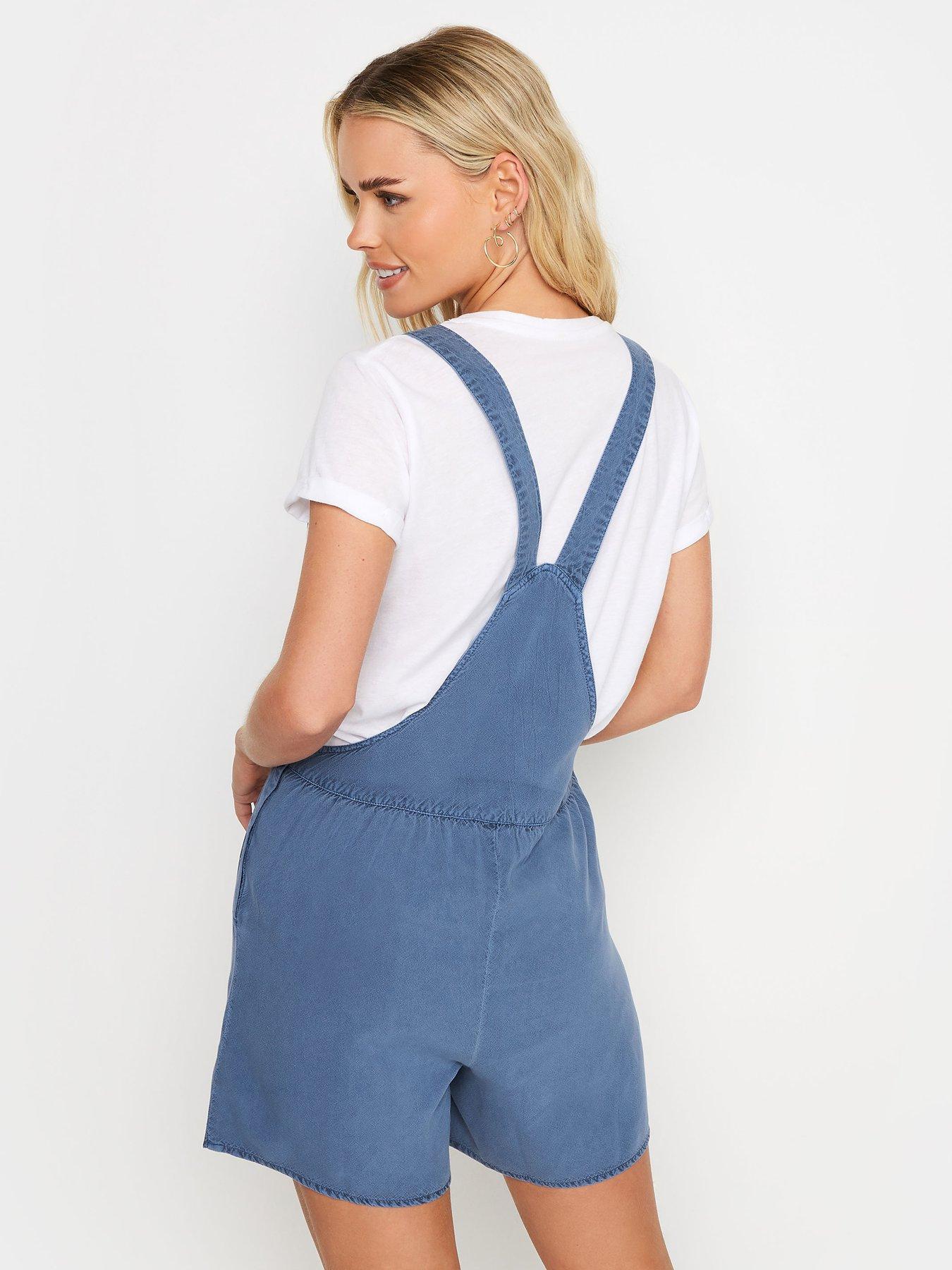 Petite Blue Short Dungaree