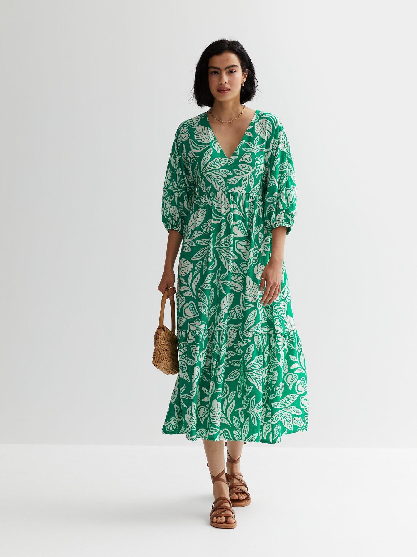 New look leaf print dress hotsell