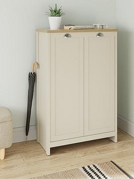 Product photograph of Gfw Lancaster 2 Door Shoe Cabinet - Cream - Fsc Reg Certified from very.co.uk