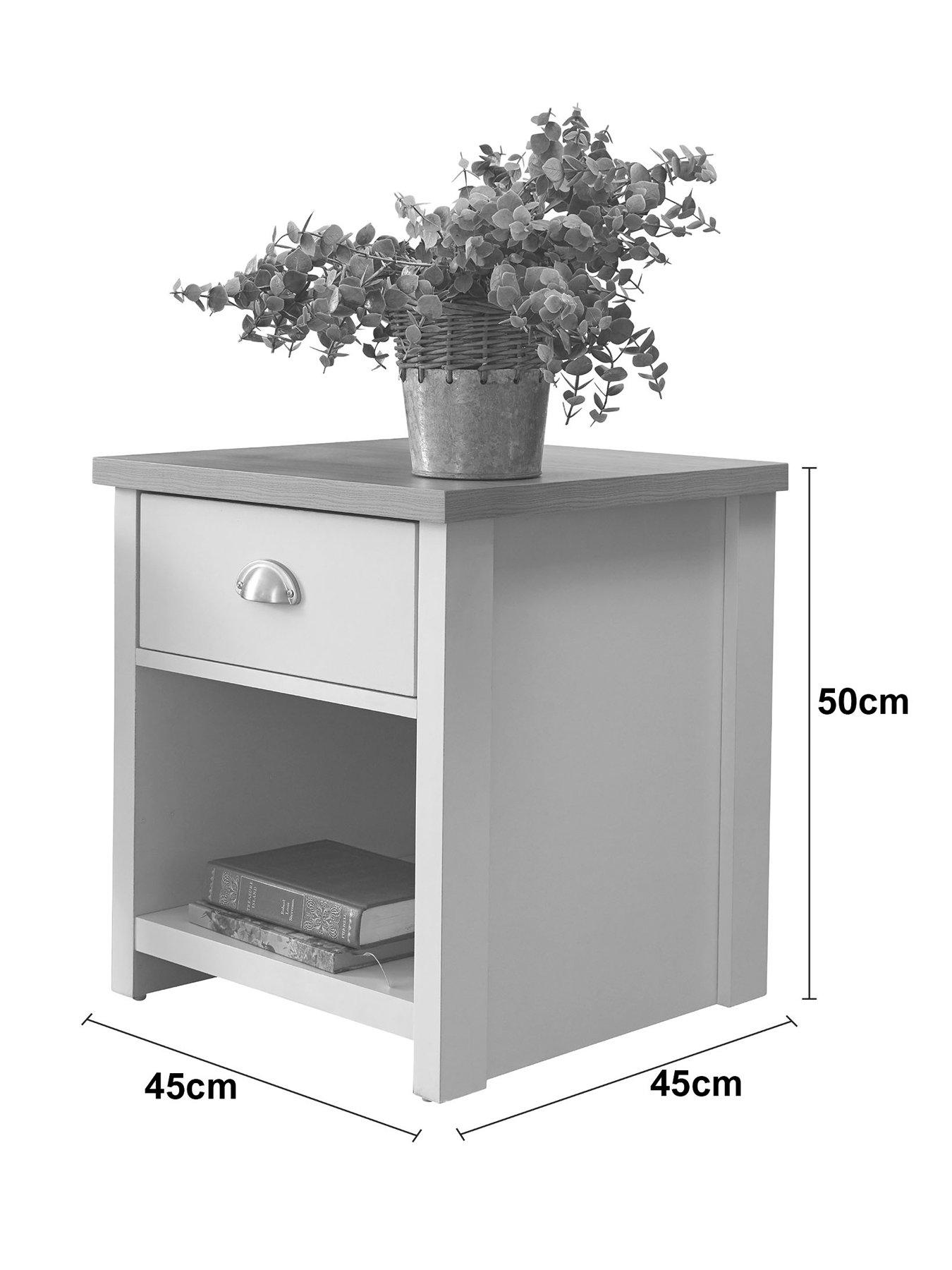 Image 6 of 6 of GFW Lancaster Lamp Table - Grey/Oak