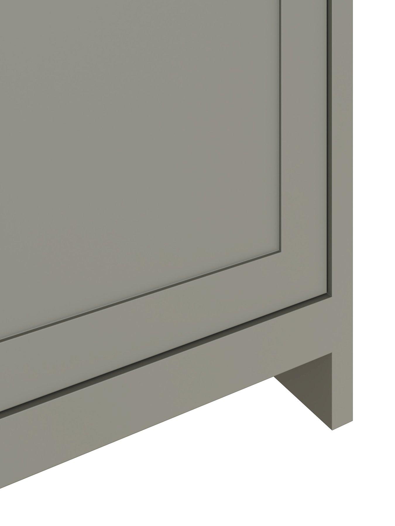 Image 5 of 6 of GFW Lancaster 2 Door Shoe Cabinet&nbsp;- Grey -&nbsp;FSC&reg; Certified