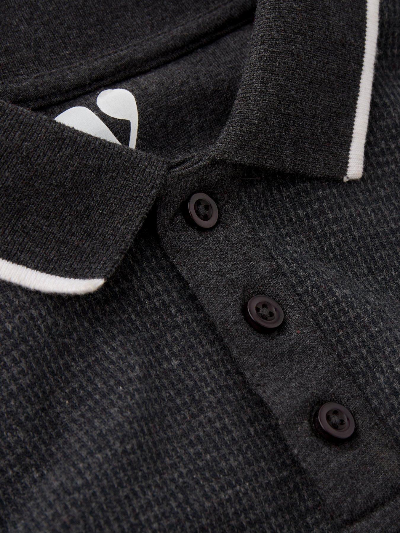 Image 3 of 4 of V by Very Boys Longsleeve Smart Grey Polo