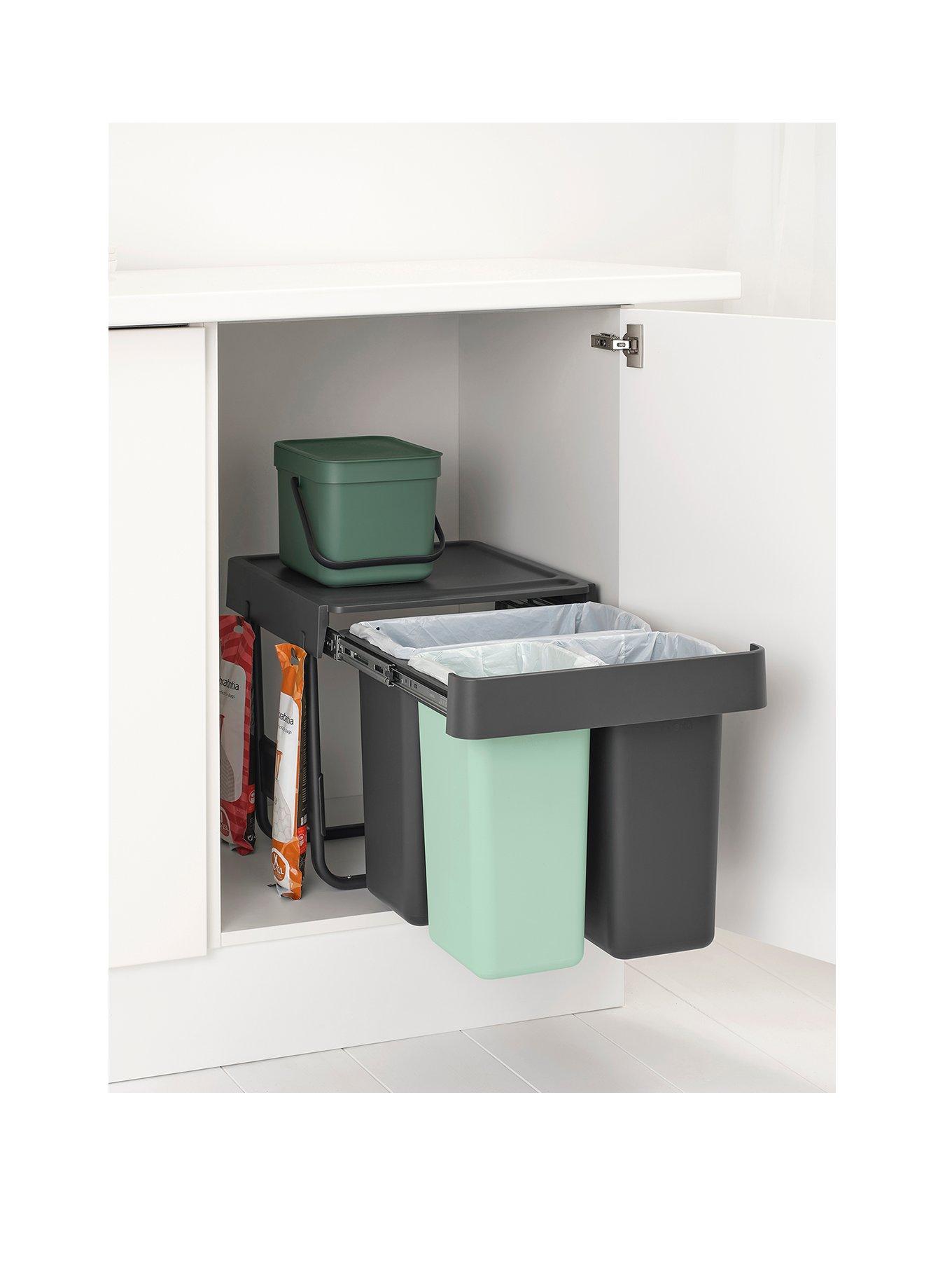 Product photograph of Brabantia Sort Amp Go Built-in Bin Ndash 10 10 20-litre Capacity from very.co.uk