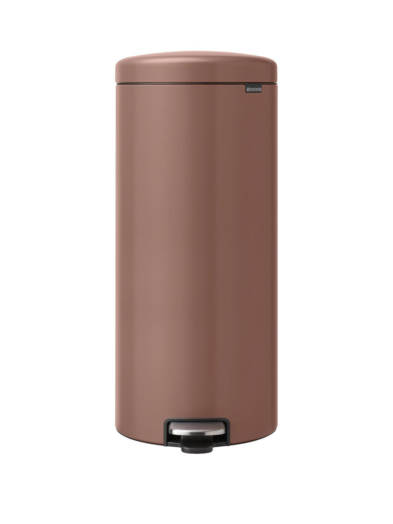 Product photograph of Brabantia Newicon 30-litre Pedal Bin In Taupe from very.co.uk