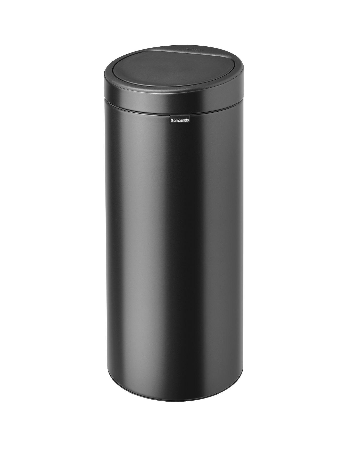 Product photograph of Brabantia 30-litre Touch Bin In Black from very.co.uk