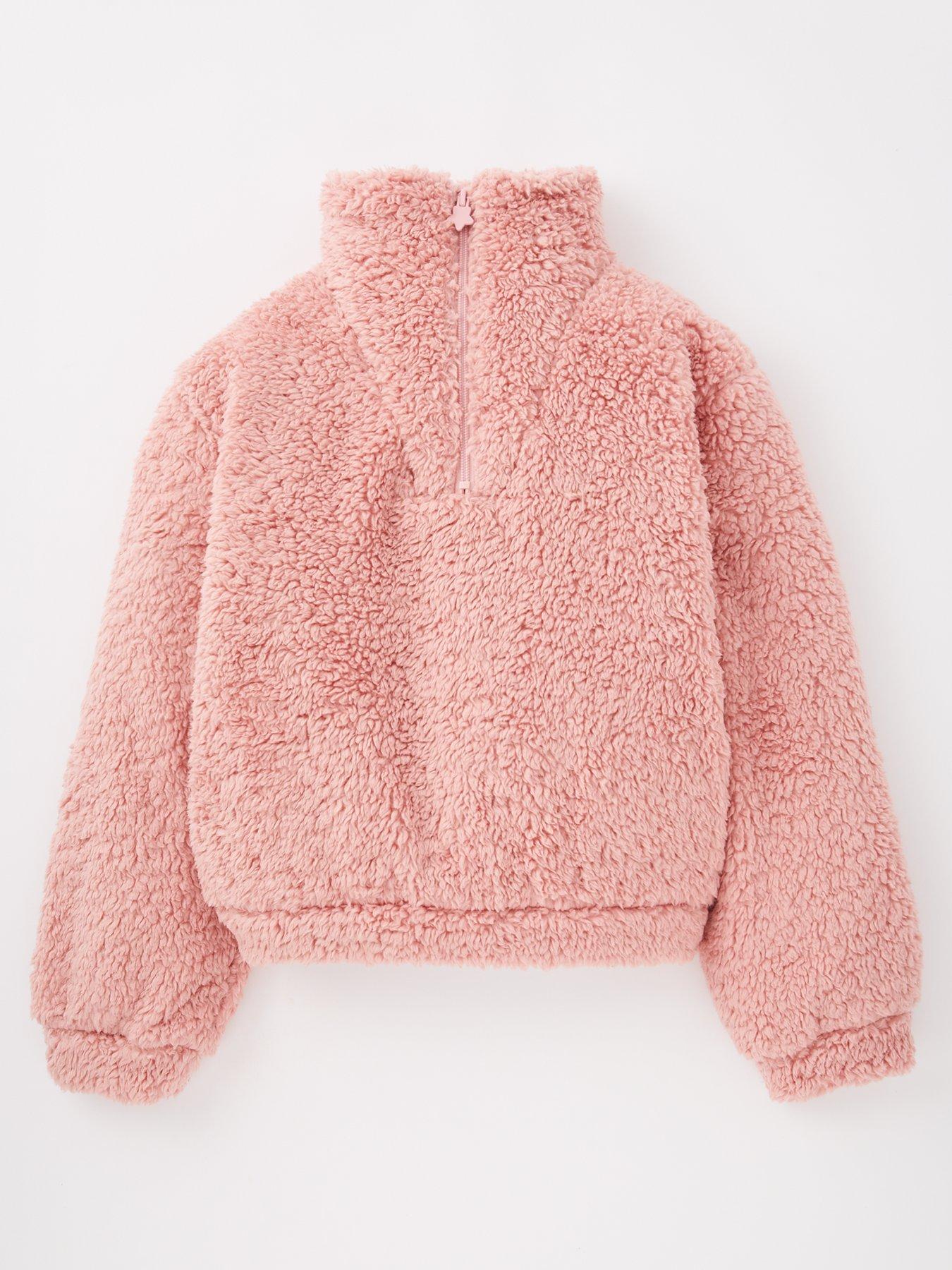 undefined Girls Borg Jacket - Pink
