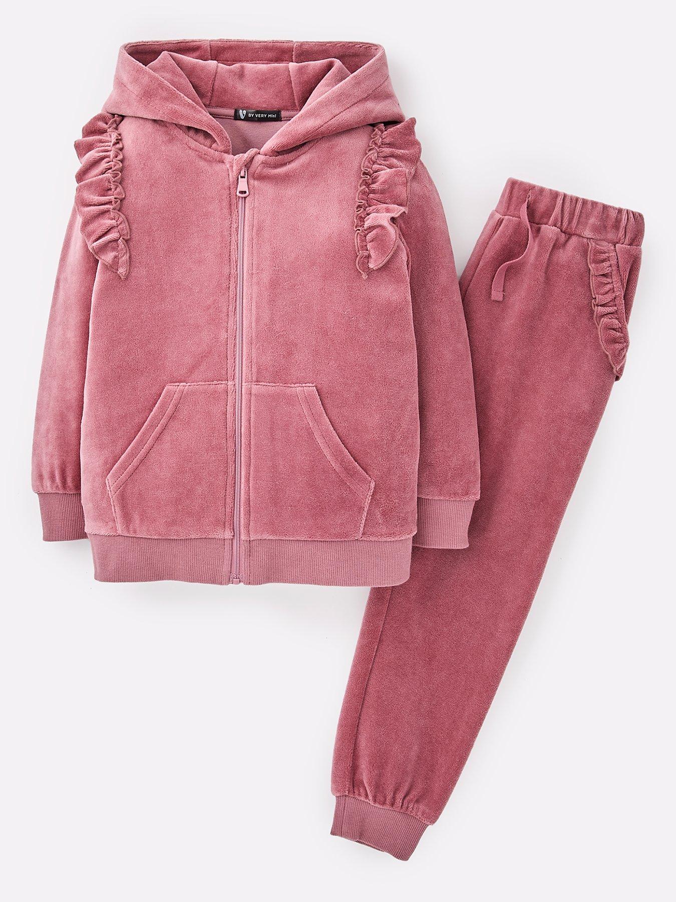 V by Very Girls Velour Jog Set Very
