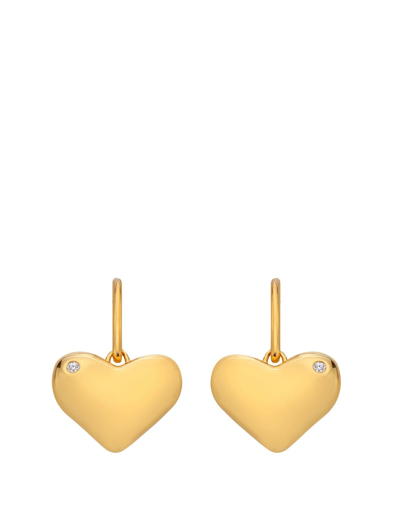 Product photograph of Hot Diamonds Hd X Jj Desire Hook Earrings - Gold Plated from very.co.uk