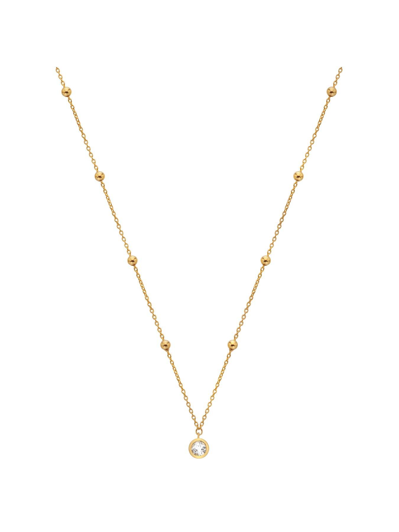 Product photograph of Hot Diamonds Hdxgem Droplet Necklace from very.co.uk
