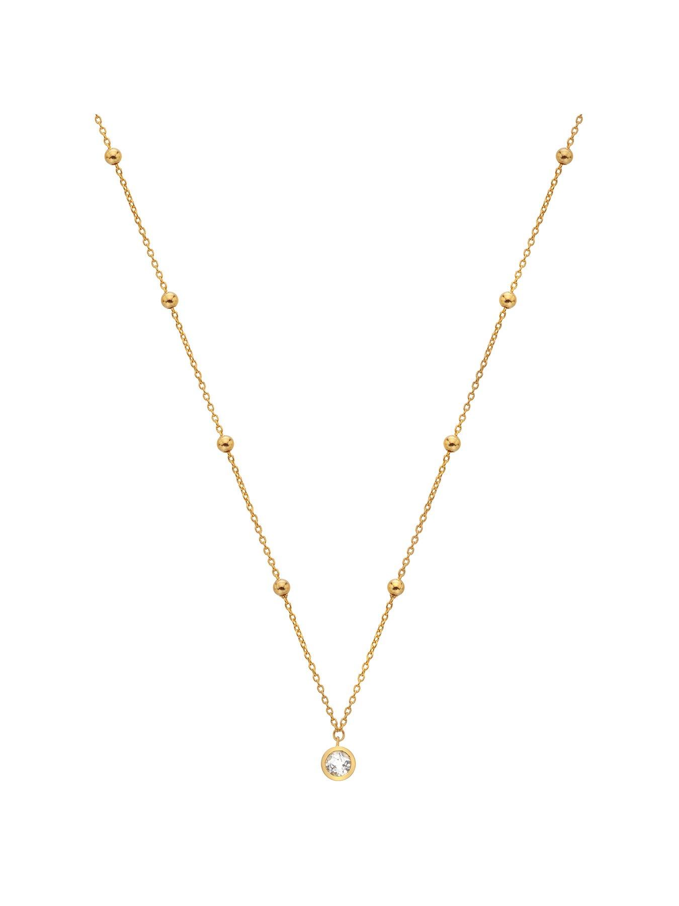 Product photograph of Hot Diamonds Hdxgem Droplet Necklace from very.co.uk