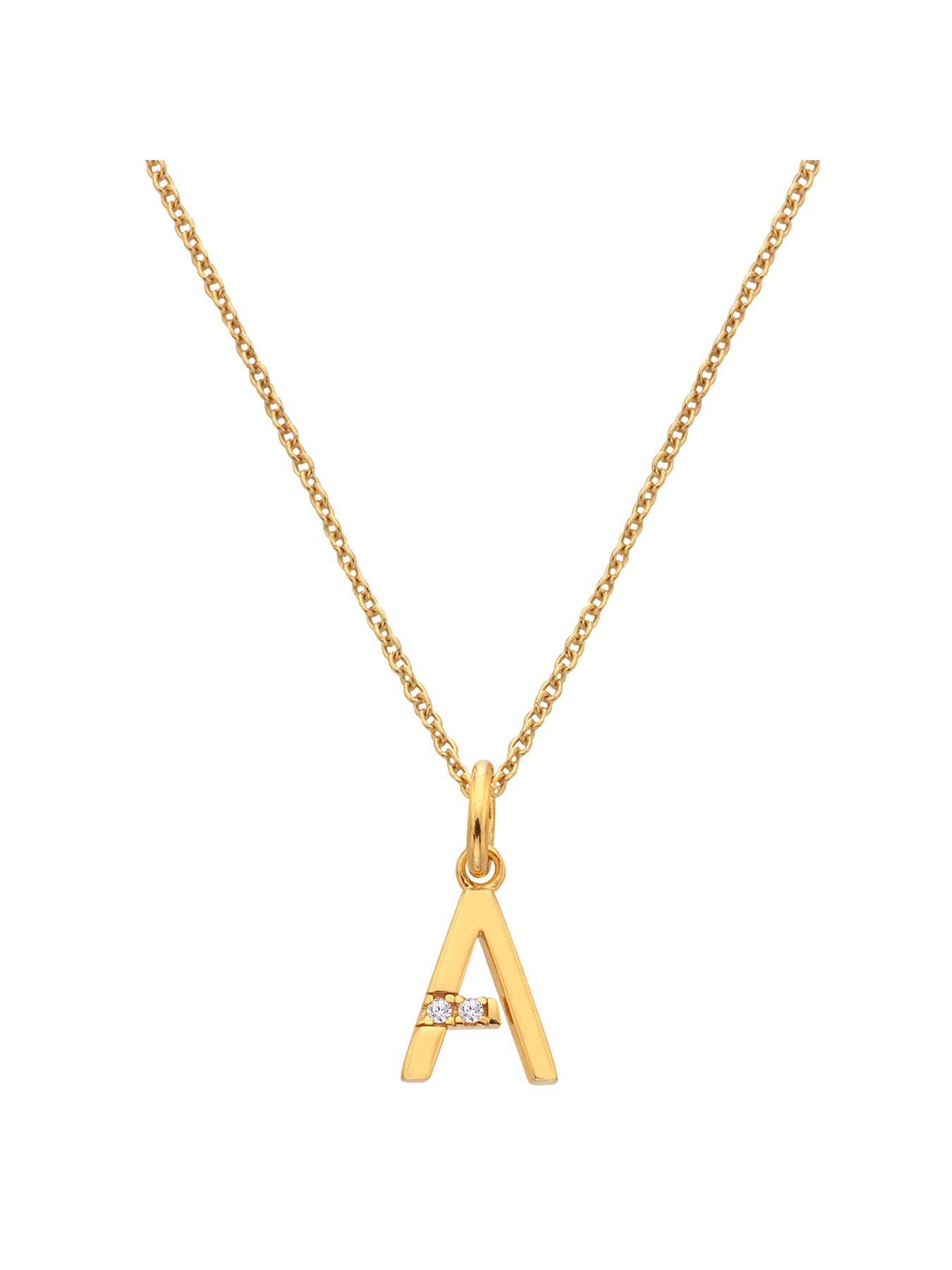 Product photograph of Hot Diamonds Hd X Jj Letter Pendant - Gold Plated from very.co.uk