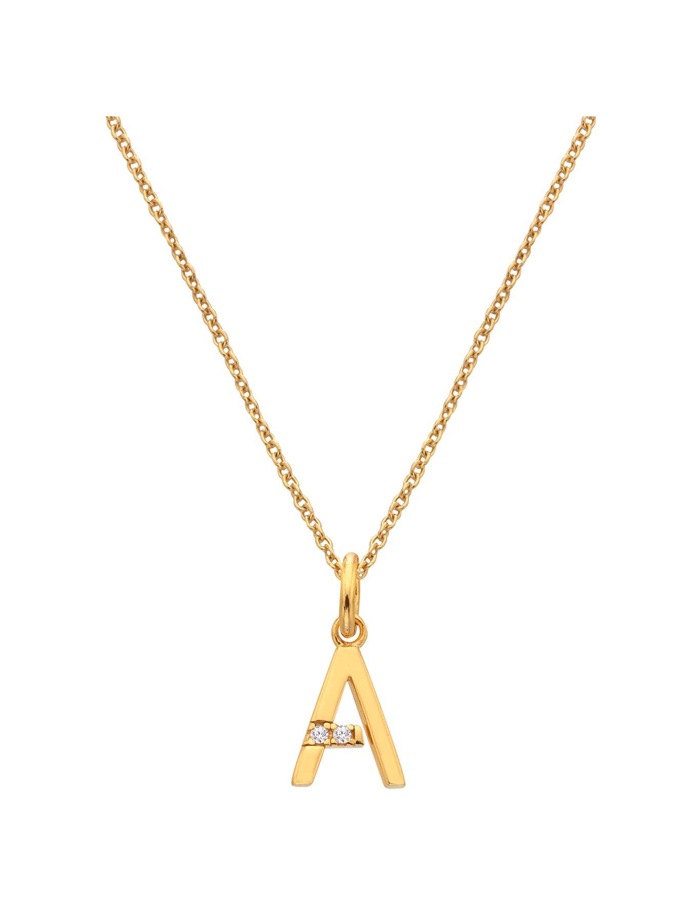 undefined HD X JJ Letter Pendant - Gold Plated