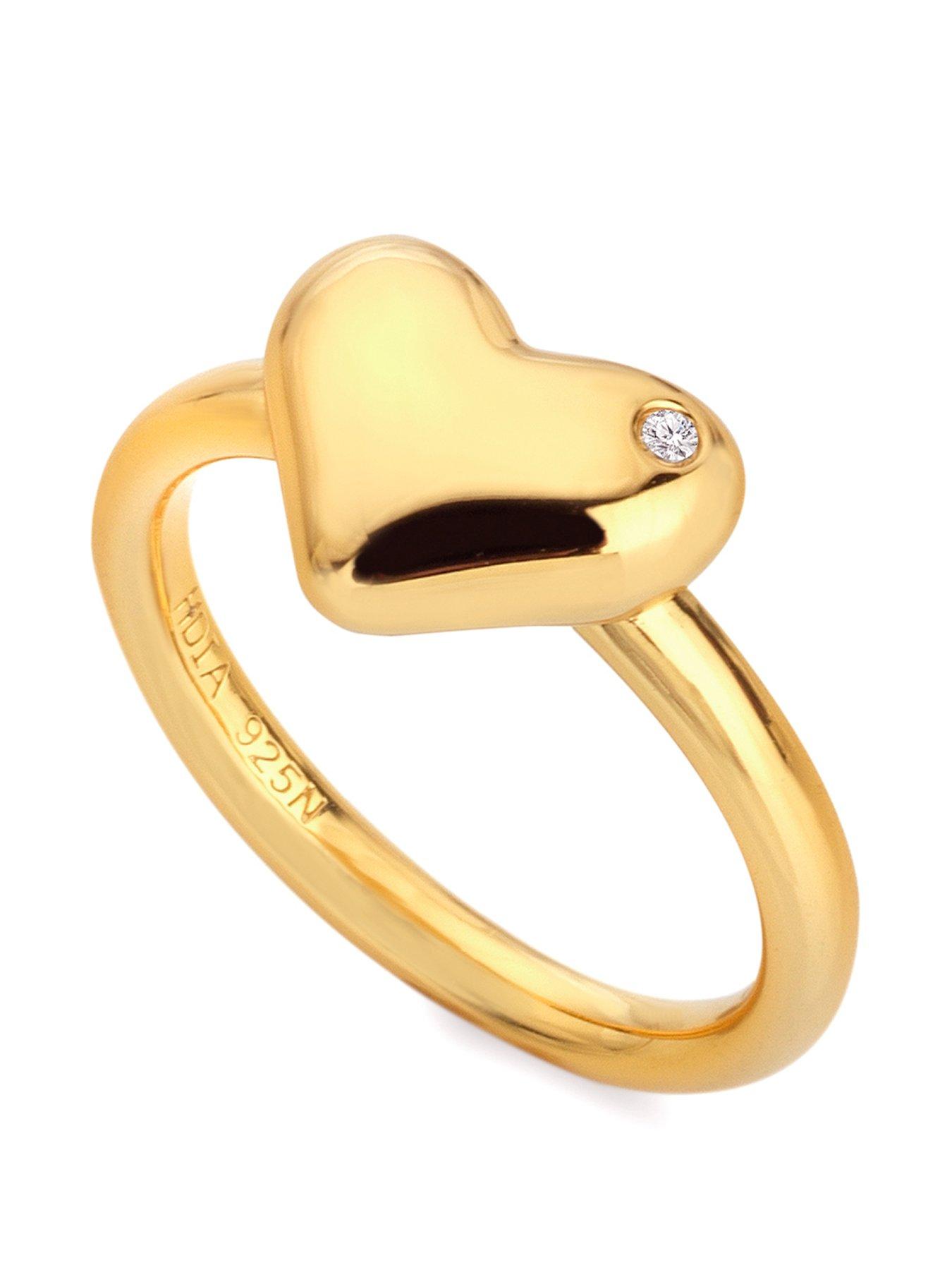 Product photograph of Hot Diamonds Hd X Jj Desire Ring - Gold Plated from very.co.uk