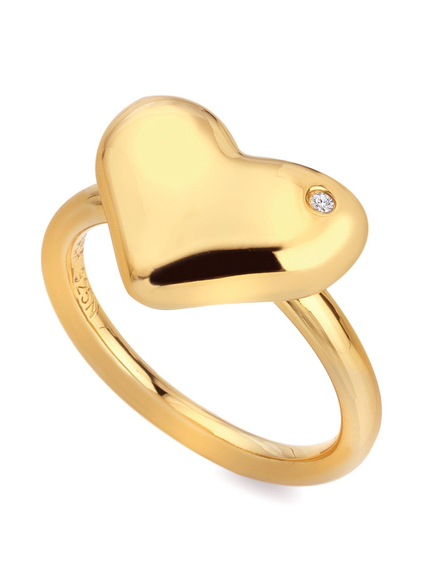 Product photograph of Hot Diamonds Hd X Jj Desire Statement Ring - Gold Plated from very.co.uk