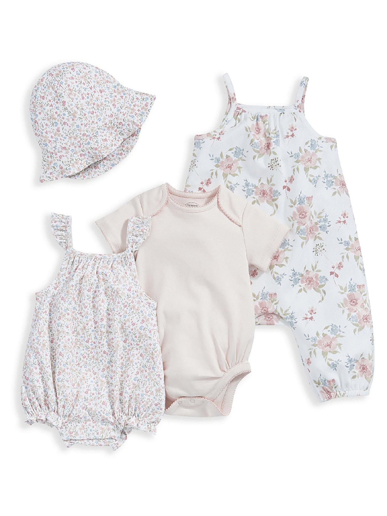 mamas-papas-baby-girls-4-piece-floral-starter-set-pink