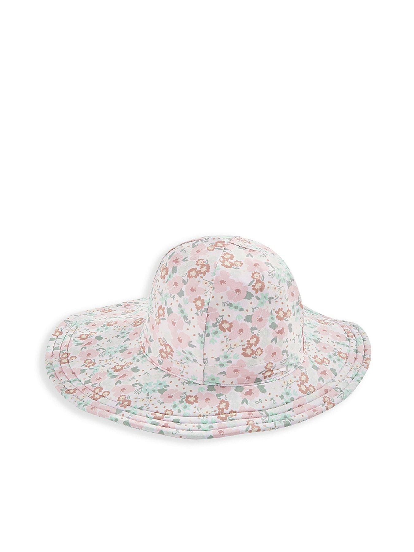 undefined Baby Girls Floral Print Swim Hat - Pink