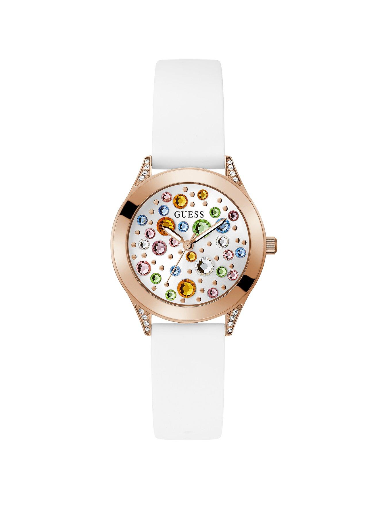 Product photograph of Guess Mini Wonderlust Ladies Watch from very.co.uk